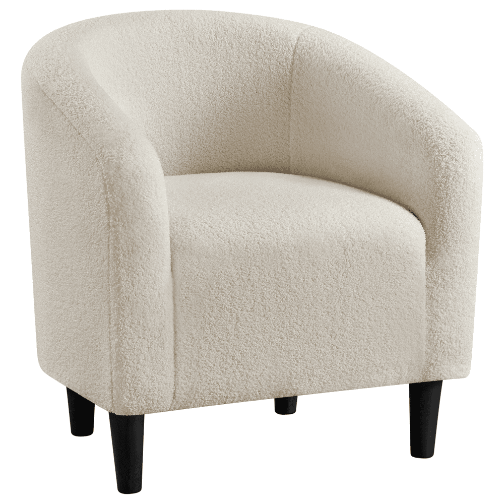 Renwick Modern Upholstered Tub Chair for Living room, Set of 2, Ivory Boucle - Image 7