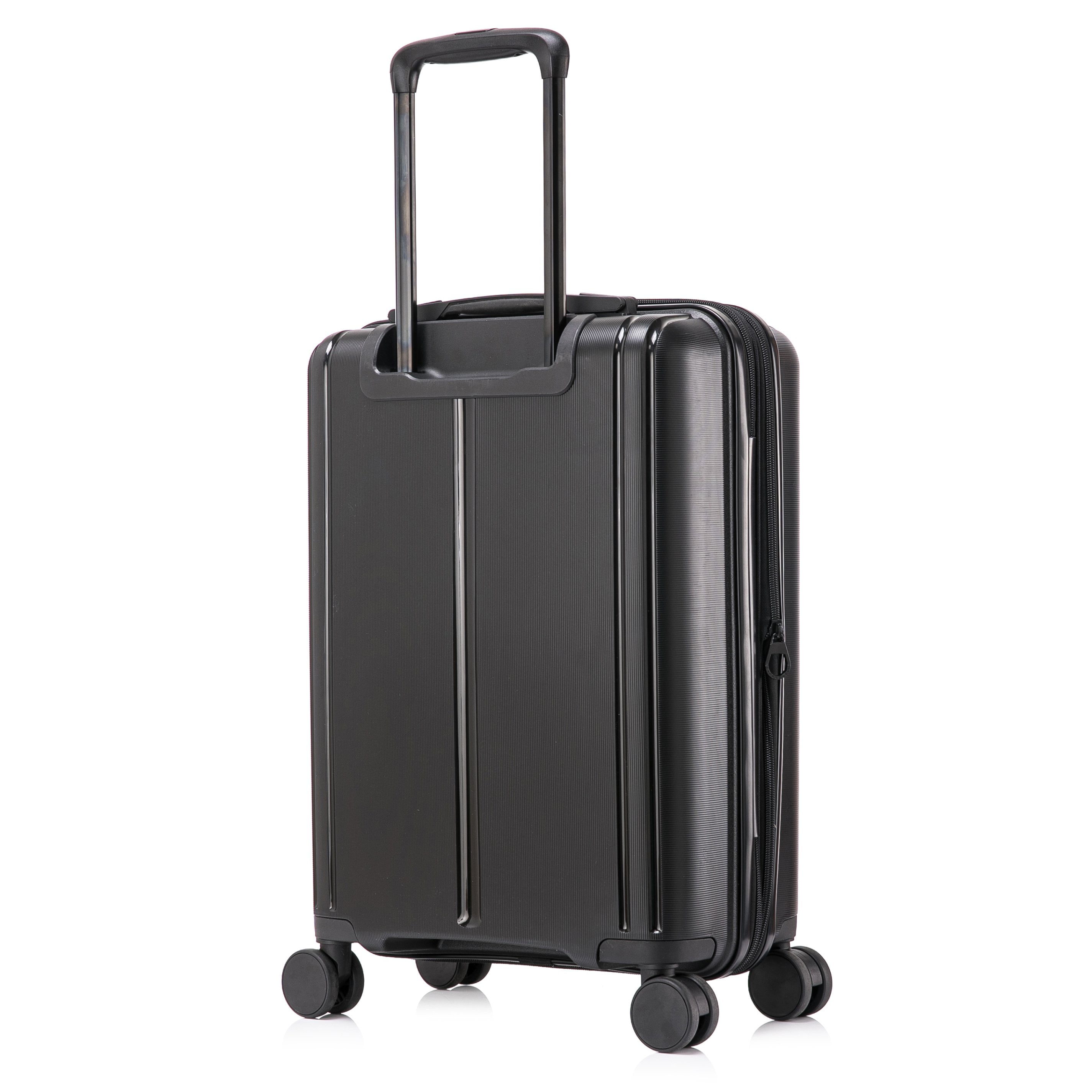 DUKAP Crypto 20" Hardside Lightweight Luggage with Spinner Wheels, Handle and Trolley, Black - Image 11