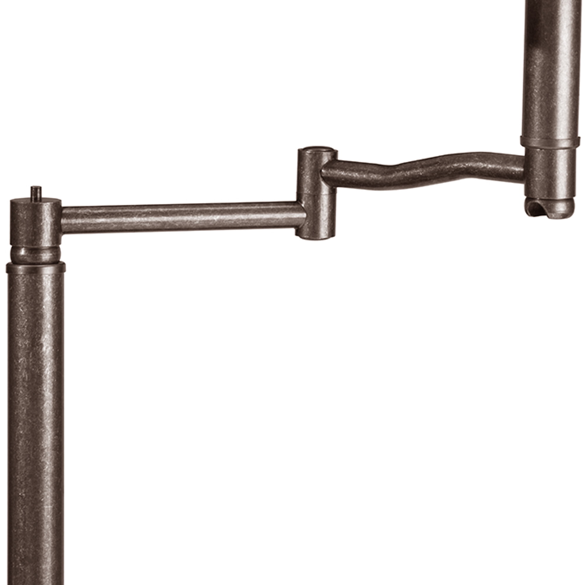 Leick Home Laurent Solid Wood Side Table with Swing Arm Lamp and Drawer, Chocolate Cherry - Image 8