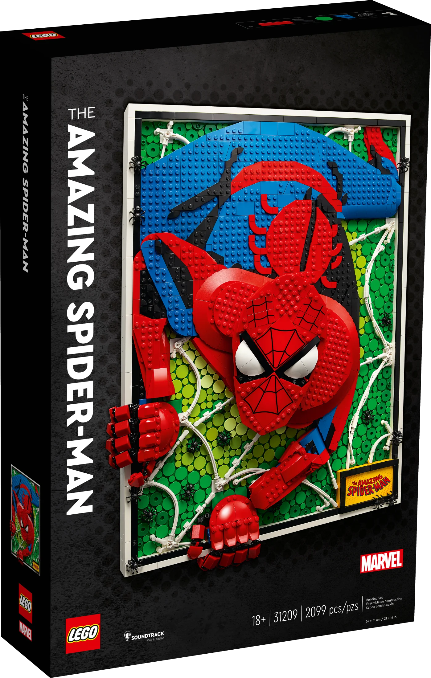 LEGO Art The Amazing Spider-Man 31209 Build & Display Home Decor Wall Art Kit, Nostalgic Super Hero Gift for Adults or Back to School Gift for Teen Spider-Man Fans - Image 2