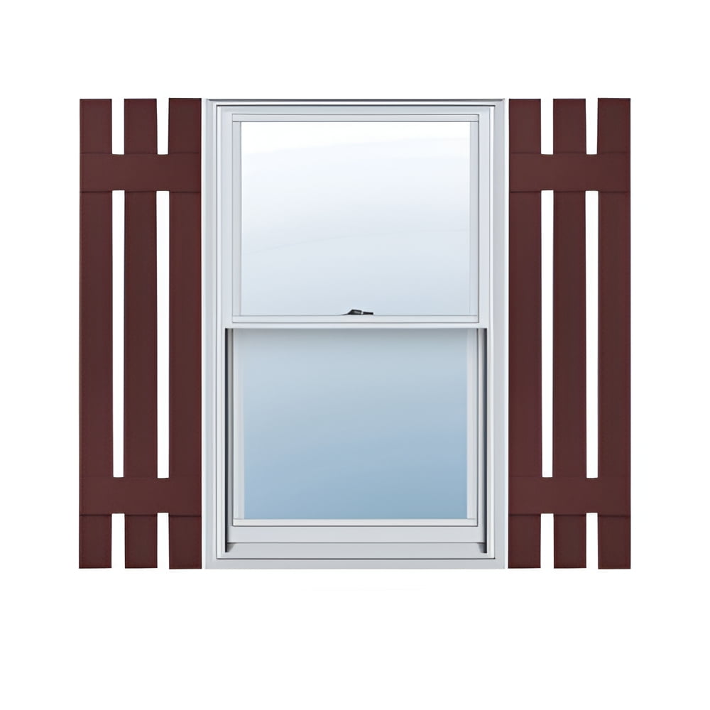 Ekena Millwork 12"W x 35"H Lifetime Vinyl, Standard Three Board Spaced, Board-n-Batten Shutters, w/Installation Shutter-Lok's & Matching Screws (Per Pair), Black - Image 6