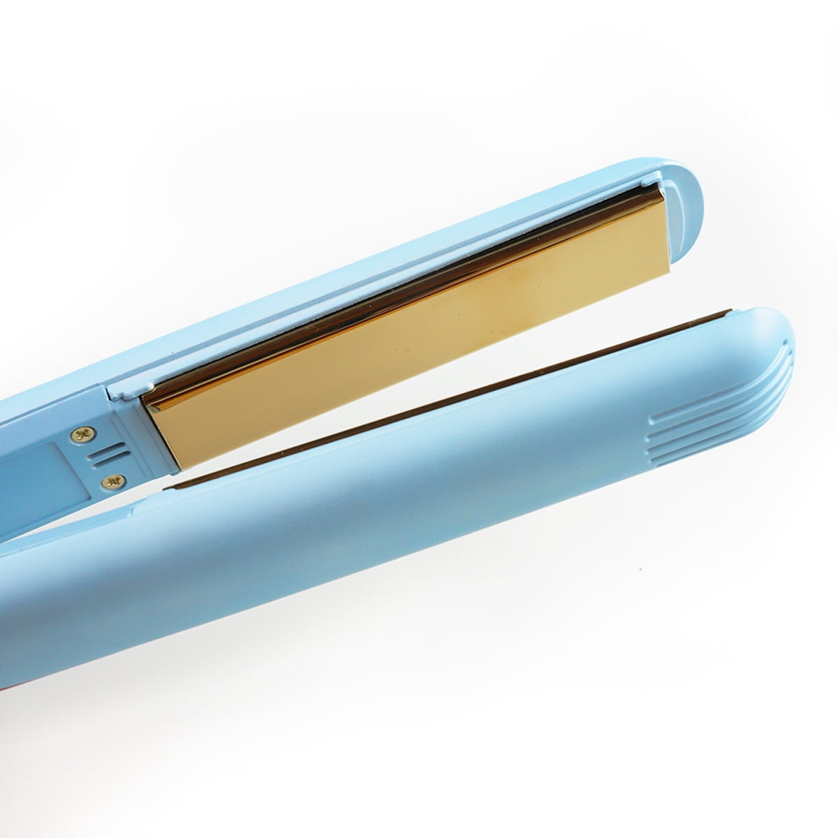 Packed Party 1" Plastic & Aluminum Flat Iron Hair Straightener, Blue - Image 6