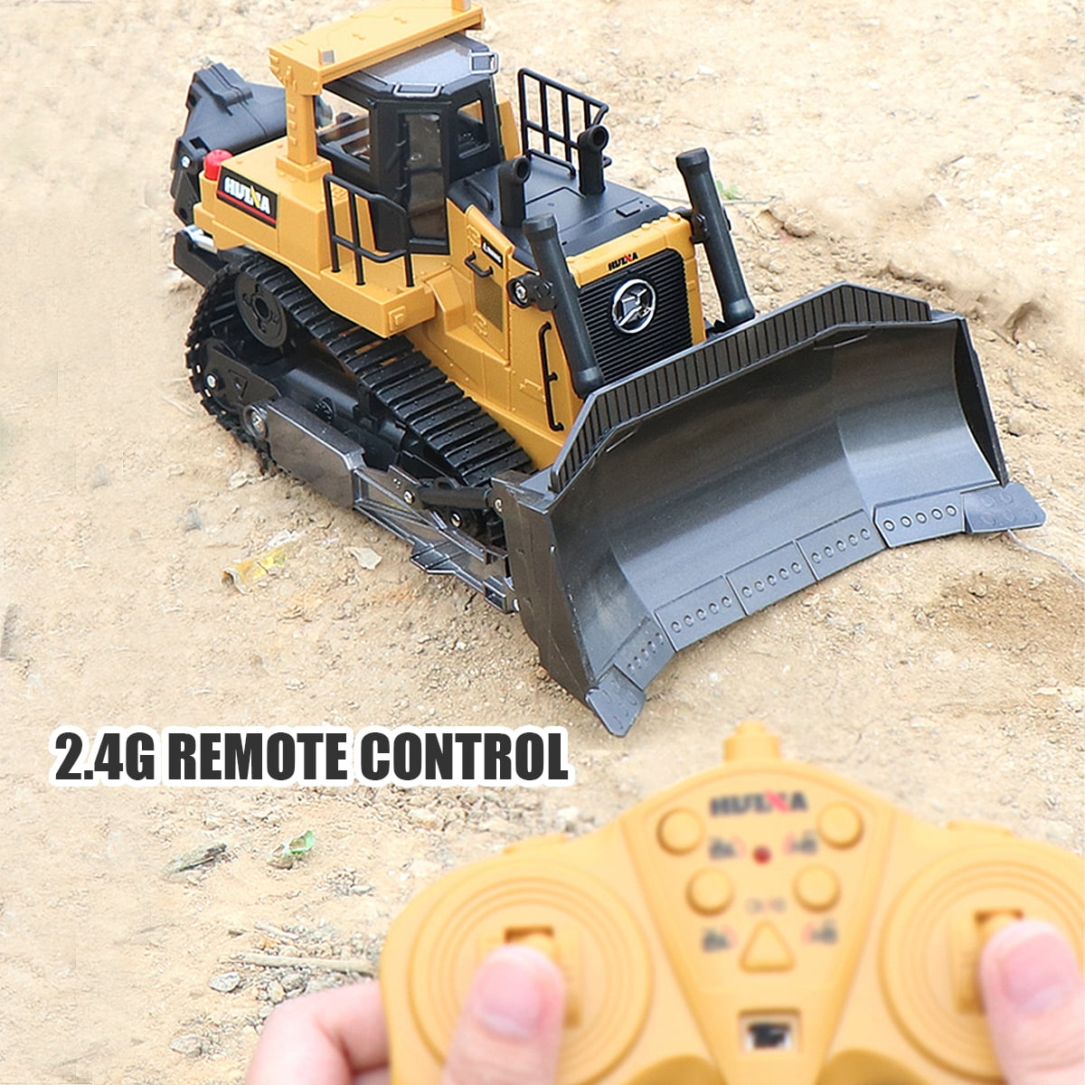 Fisca 1/16 Remote Control Bulldozer Toys for Kids, Children RC Dozer Front Loader Tractor Construction Vehicles - Image 8