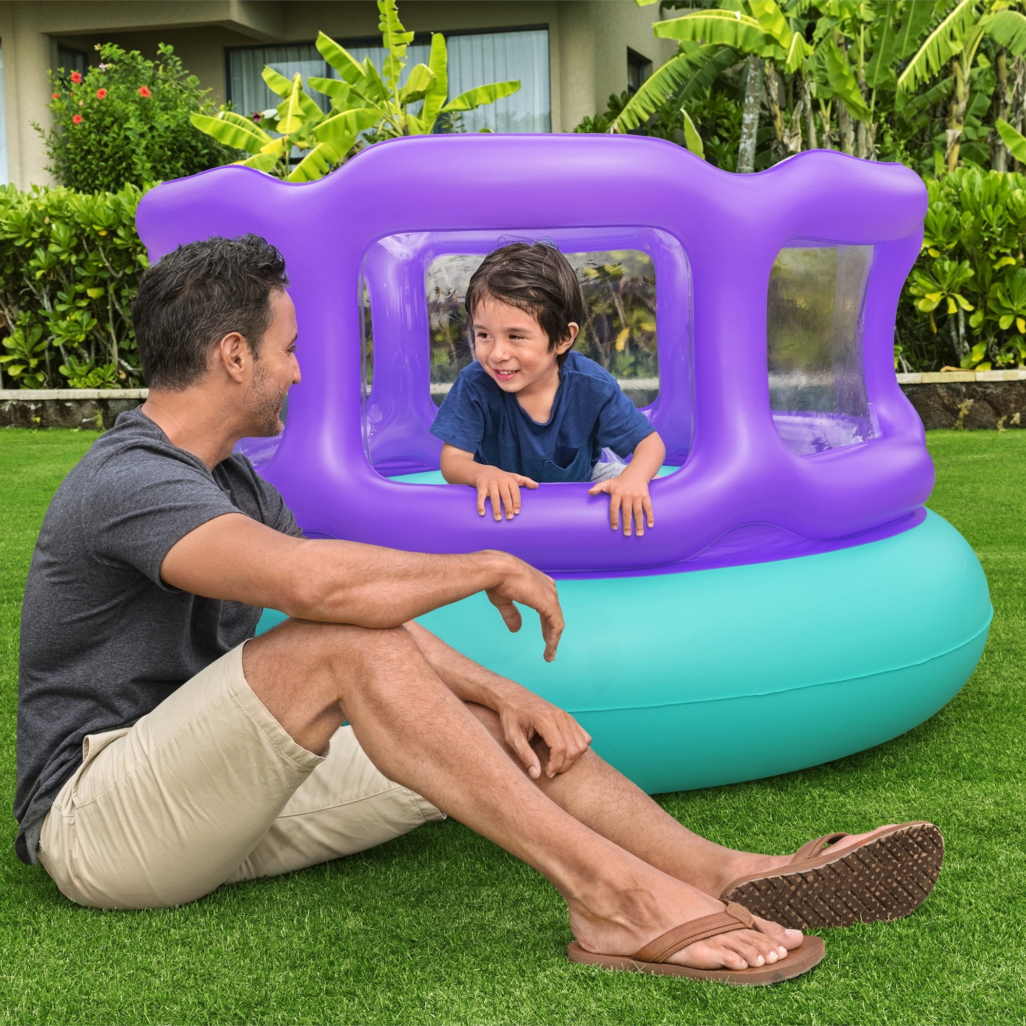 Bestway Laugh 'n Leap Kids Inflatable Bouncer for 2-5 yrs, (59.84" x 59.84" x 33.07") - Image 3