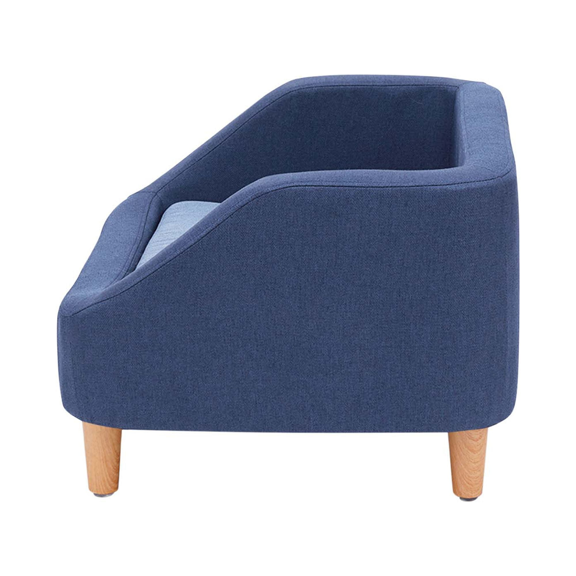 Teamson Pets Bennett Linen Sofa Dog Bed for Pets Up to 66 lbs, Navy - Image 6