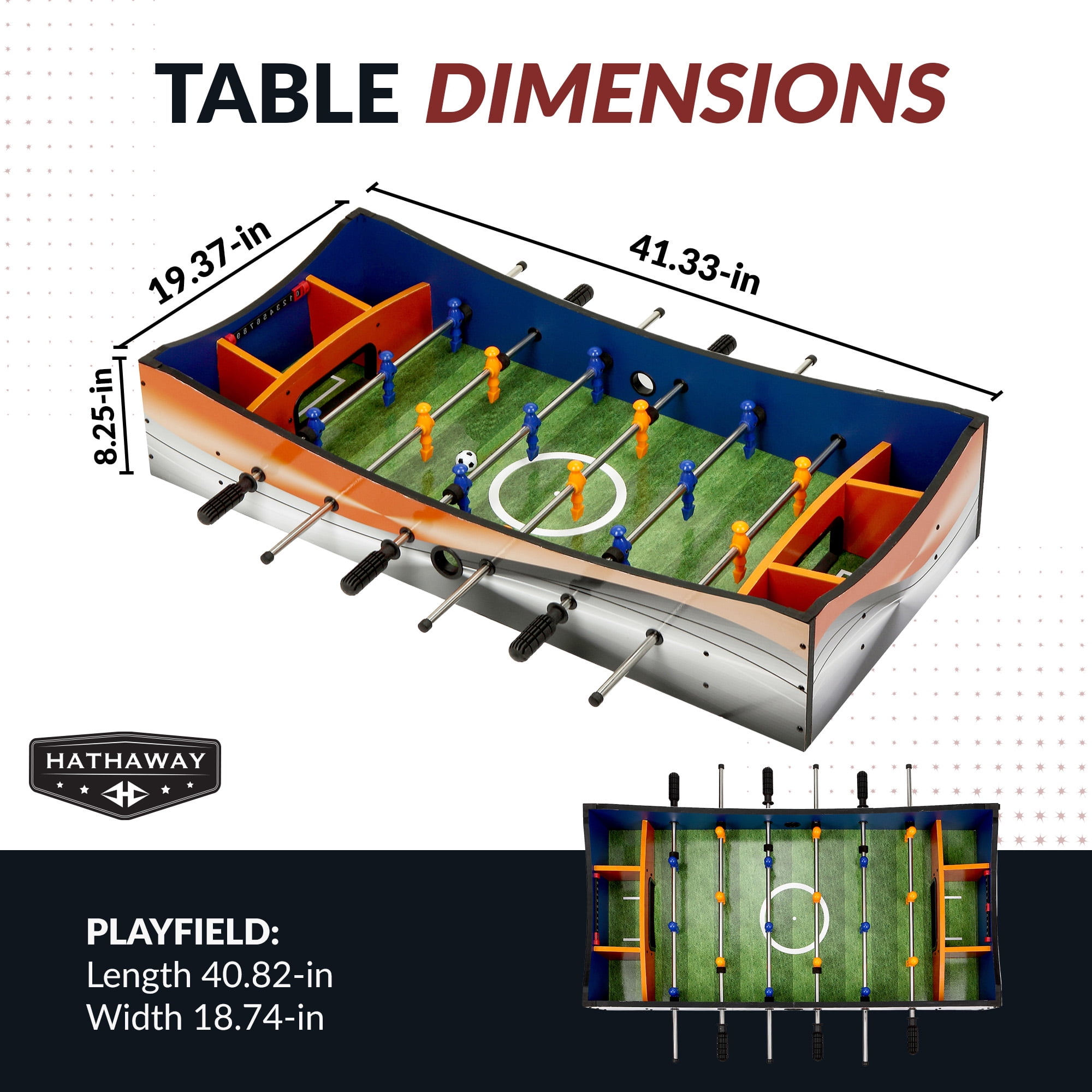 Hathaway Revolver 4-in-1 Multi-Game Table, 40-in - Image 5