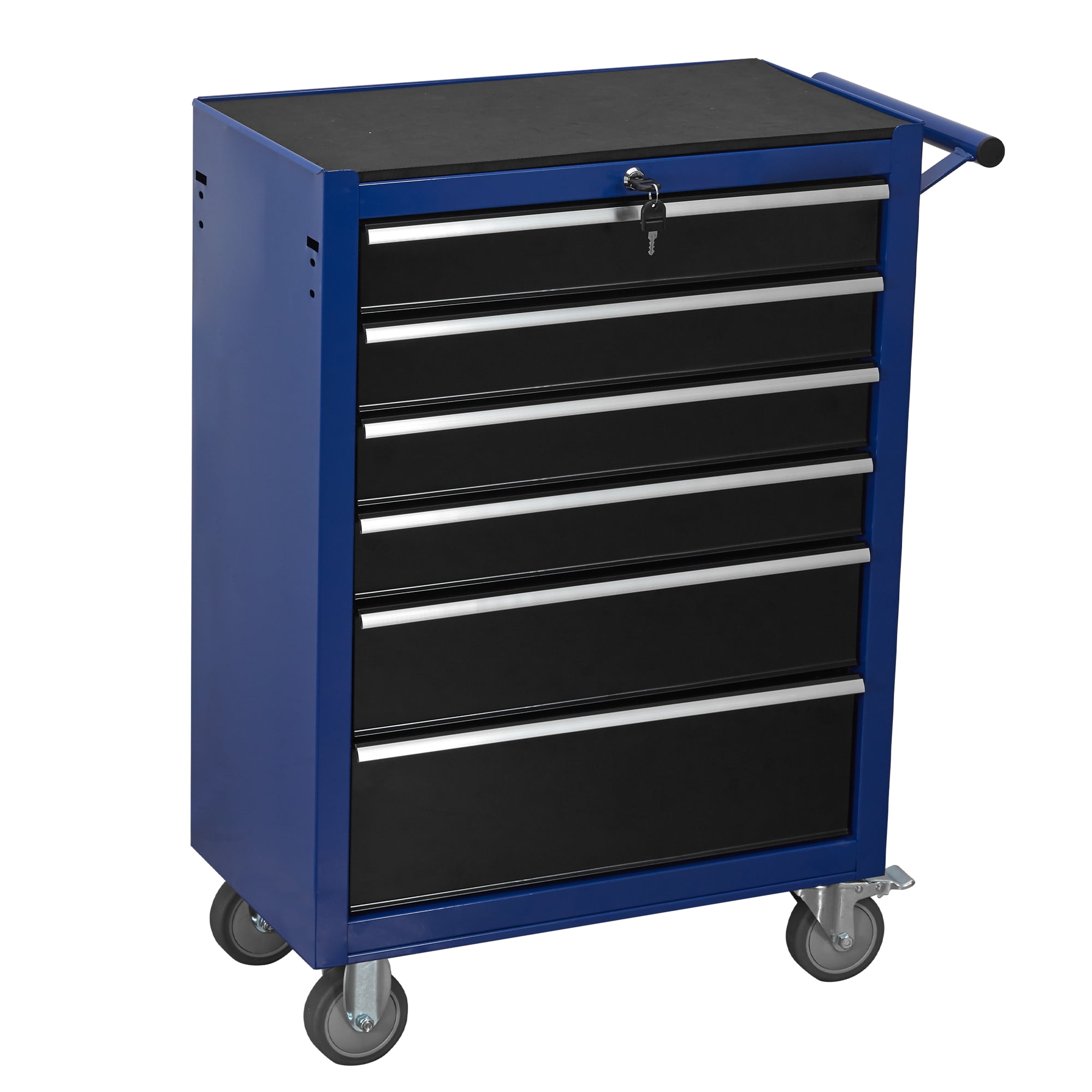 6-Drawer Rolling Tool Chest Cabinet, Large Capacity Organizers Metal Tool Box with Wheels Tool Storage Cart for Garage, Workshop - Image 6