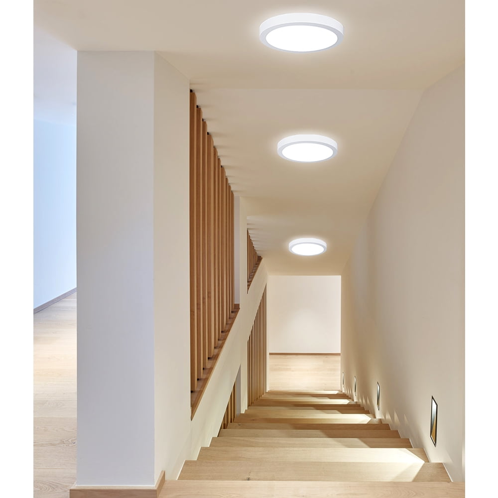 5 Packs DingLiLighting 8.9" Modern LED Flush Mount Ceiling Light Round Panel Lights Wall Light Fixture for Bedroom Kitchen Hallway Bathroom Closet, 18W Cold White 5000K - Image 3