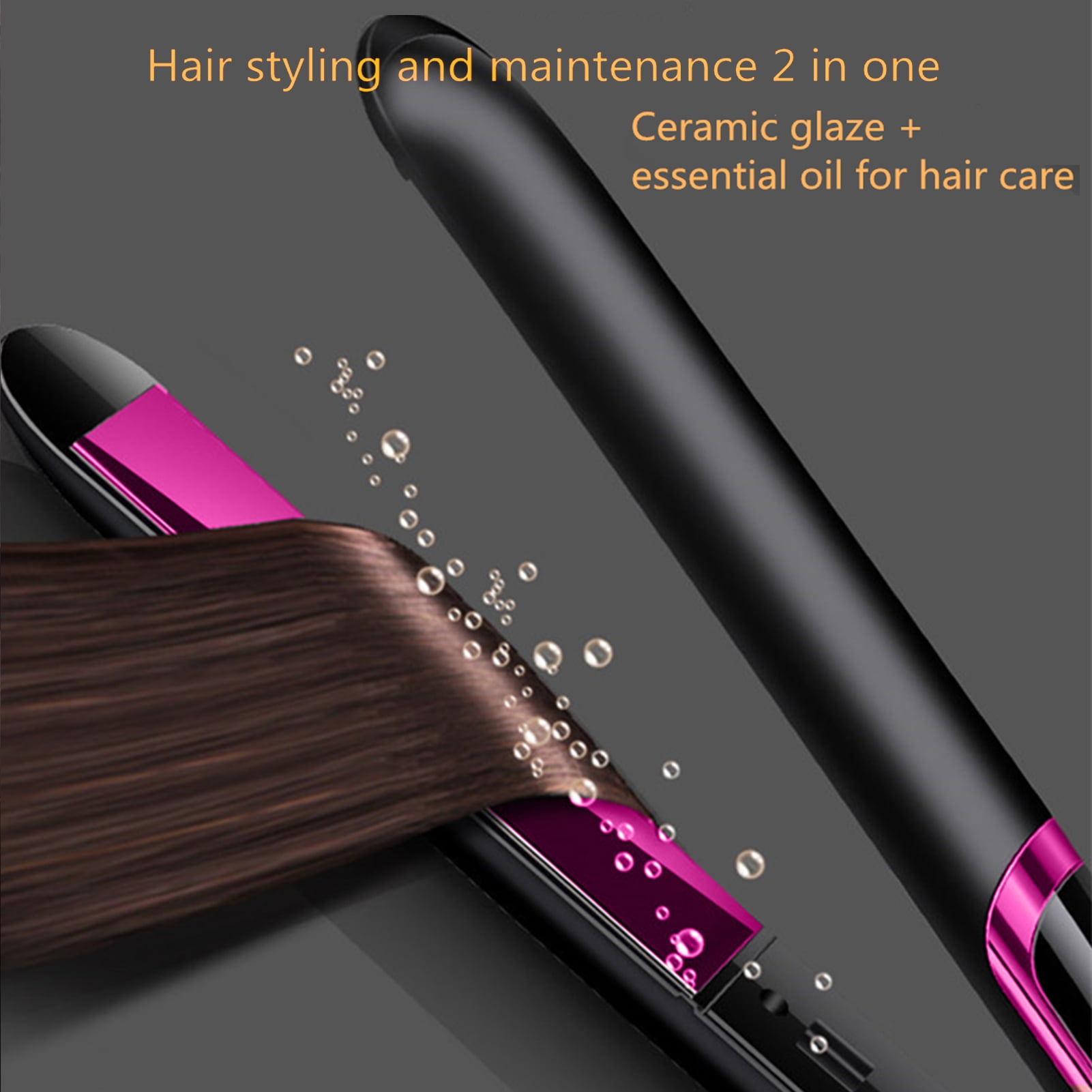 Straightener - 2 in 1 Ceramic Hair Straightener - Titanium Hair Straightener with Dual Voltage, Infrared Hair Iron for All Hair - Image 4