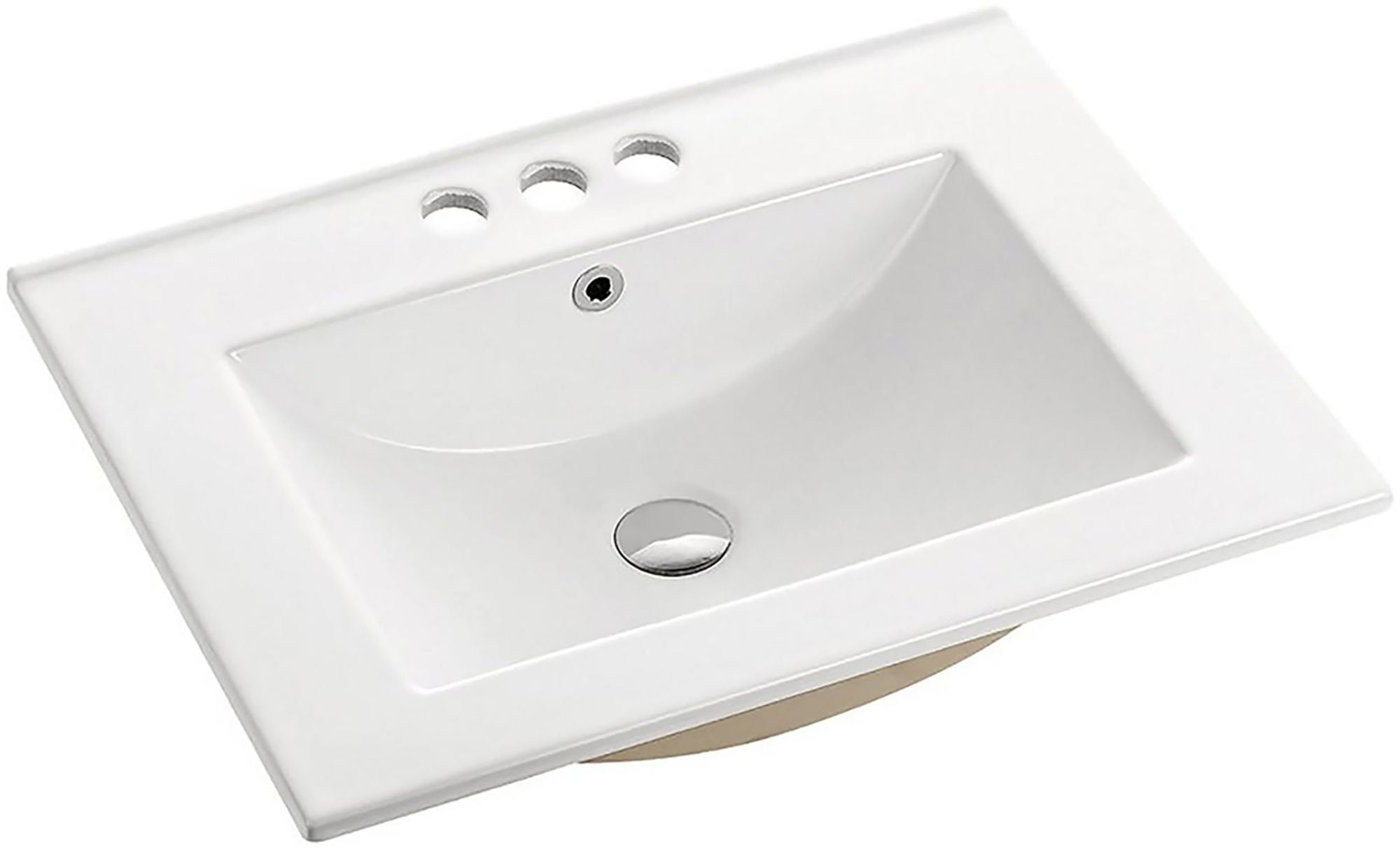 Swiss Madison Ceramic Glossy White 18.50 inch x 24.25 inch x 6.75 inch Bathroom Vanity Top - Image 9