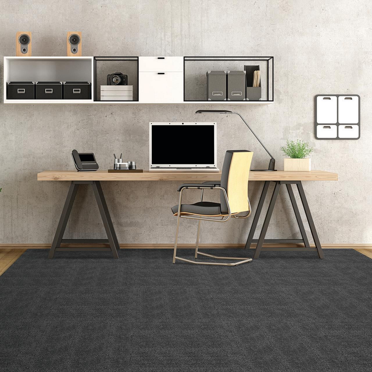 Prominence Black Ice Carpet Tiles - 24" x 24" Indoor/Outdoor, Peel and Stick Carpet Tiles - 60 sq. ft. per box – Pack of 15 Tiles - Image 6