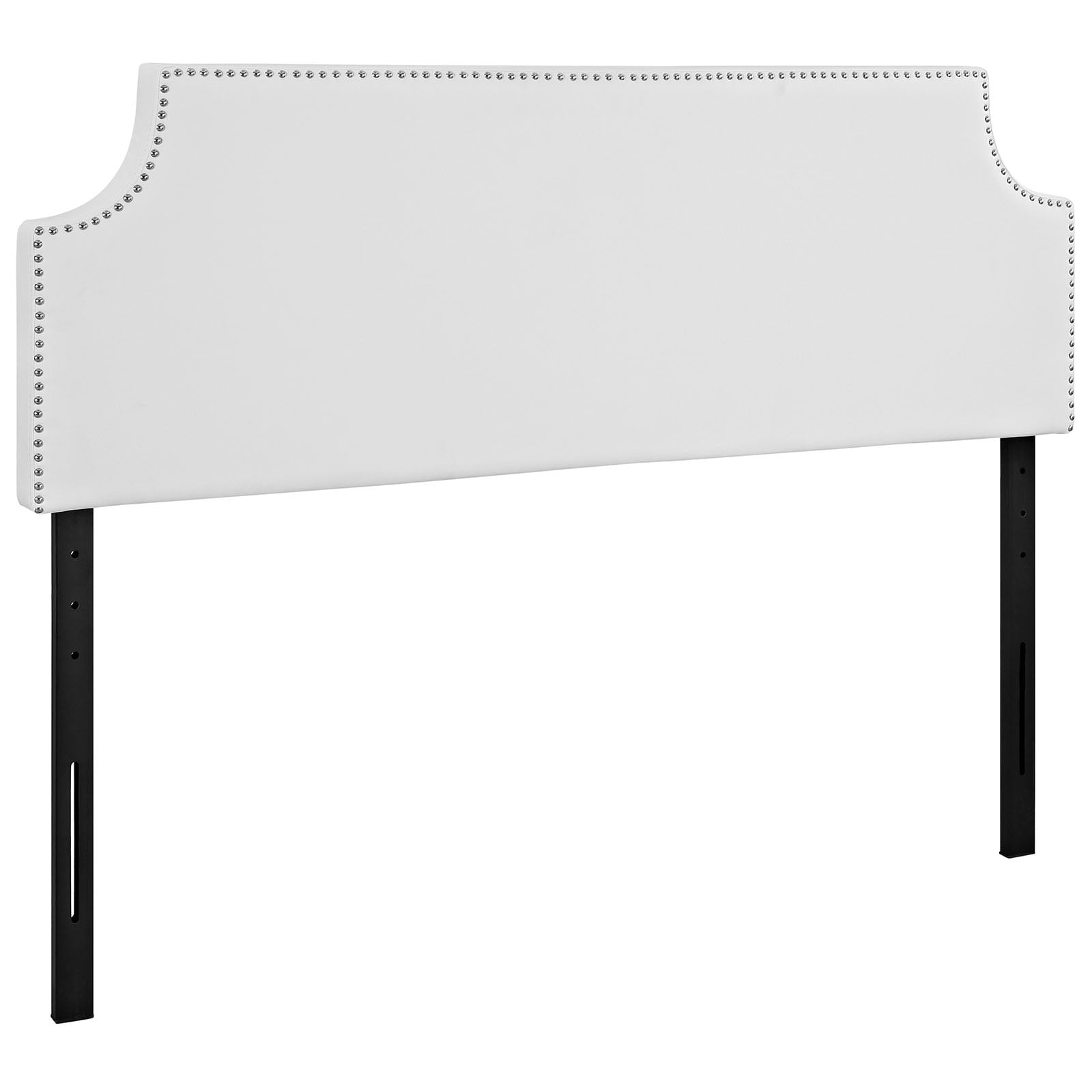 White Laura Queen Vinyl Headboard - Image 2