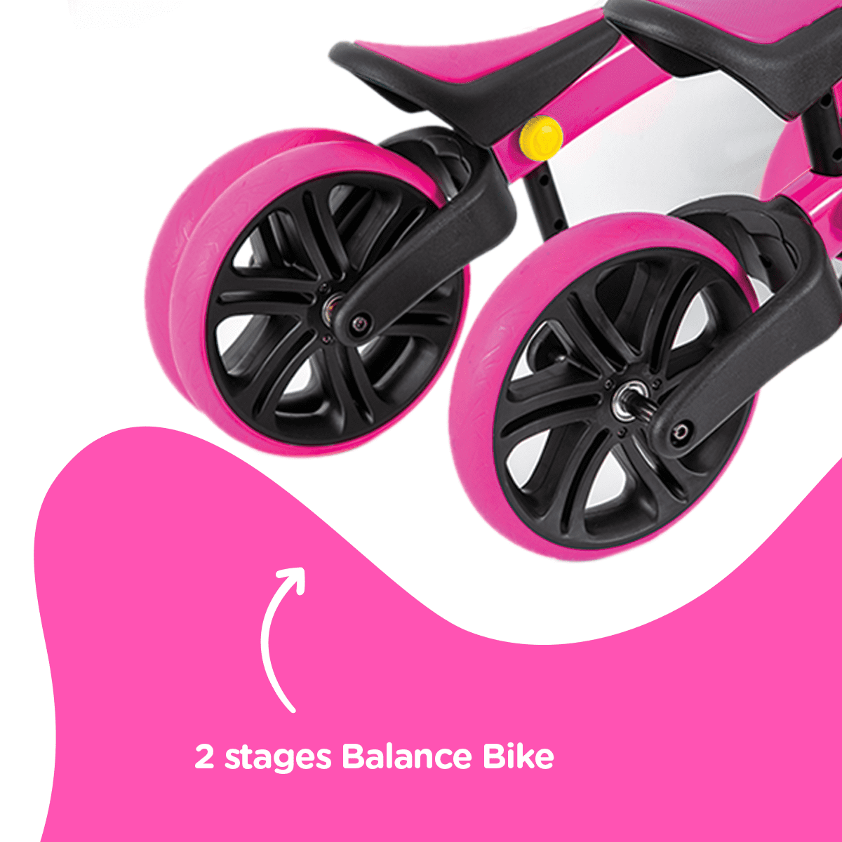 Yvolution Velo Toddler Balance Bike 9'' Wheel (Pink) Girls, 18 Months to 3 Years Old - Image 2