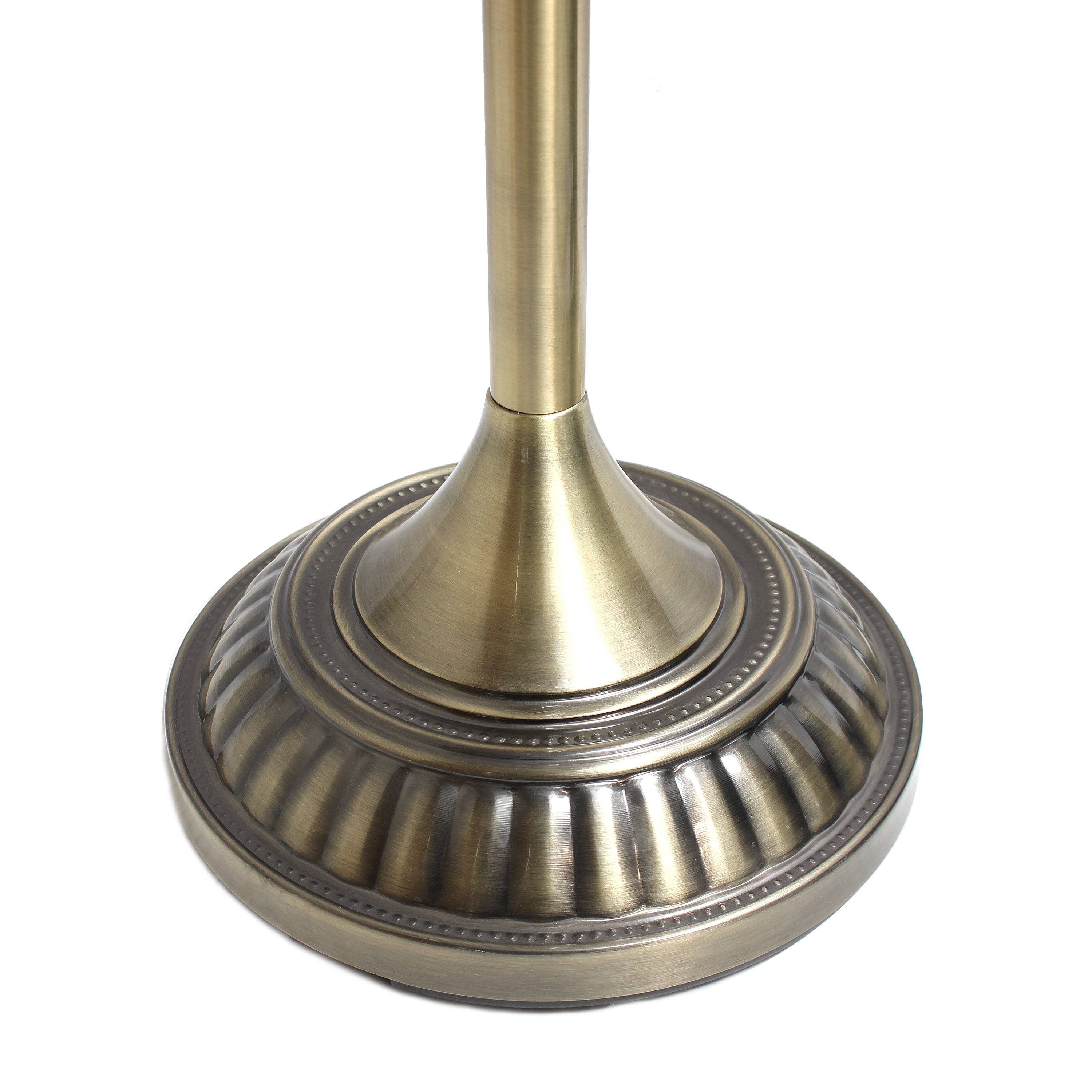 Elegant Designs Metal 1 Light Torchiere Floor Lamp in Brass with White Shade - Image 7