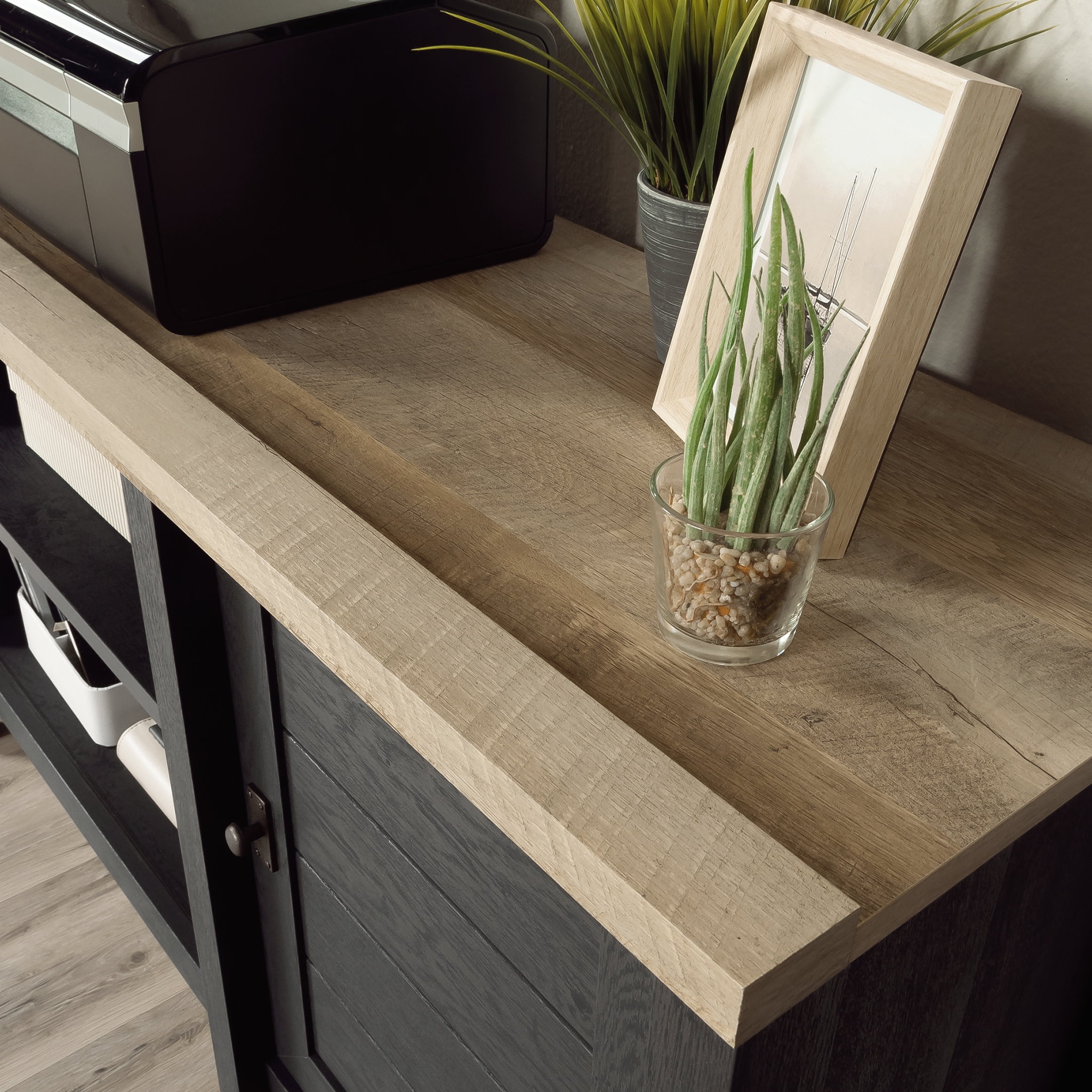 Sauder Cottage Road TV Credenza with Doors for TV's up to 65", Raven Oak Finish - Image 10