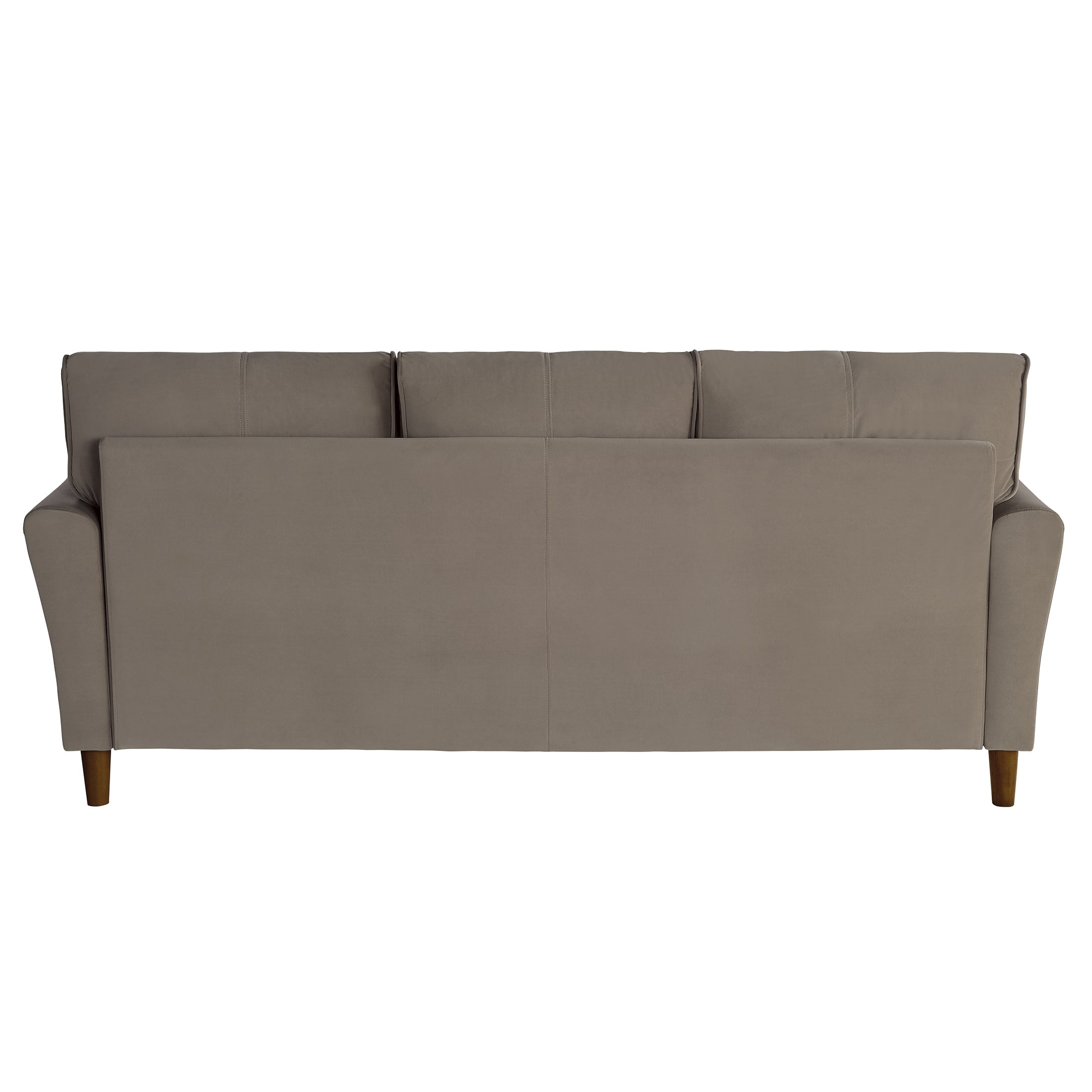 OakvillePark Copley Velvet Fabric Upholstered Living Room Sofa, Brown - Image 3