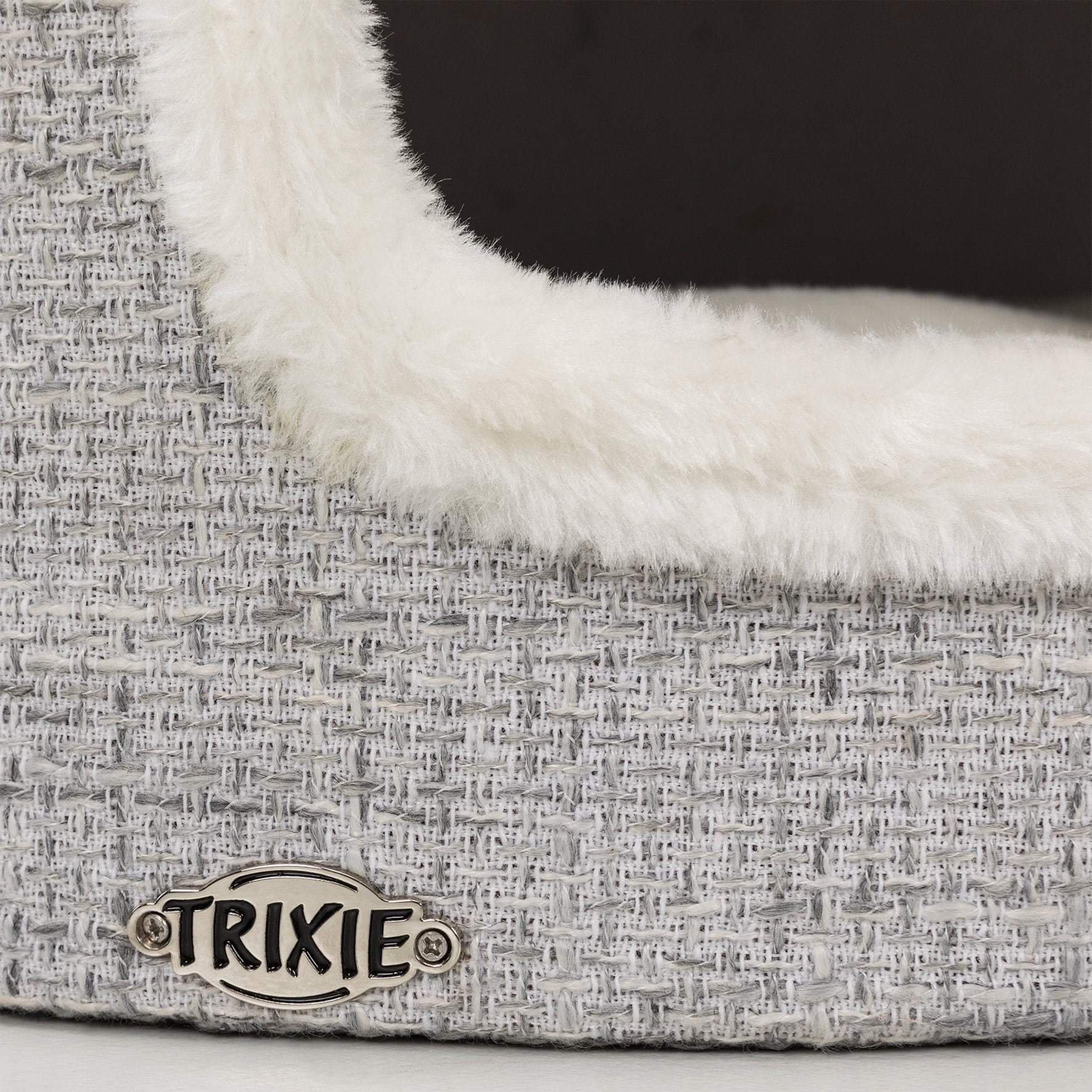 TRIXIE Fonda XXL Sisal & Plush 2-Level 39" Cat Tree with Scratching Post & Condo, Gray - Image 4