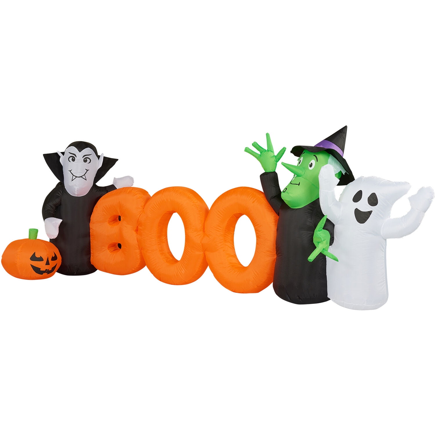 Haunted Hill Farm 10 ft Wide BOO Sign with Lights Halloween Blow Up Inflatable, HIBOOSGN101-L - Image 3