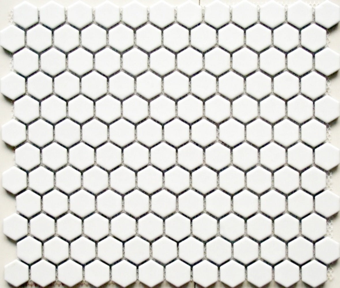 WS Tiles - Value Matte White 11.8 in. x 10.2 in. Porcelain 1" Hexagon Mosaic Floor & Wall Tile (9 sq. ft / Case) - Image 4