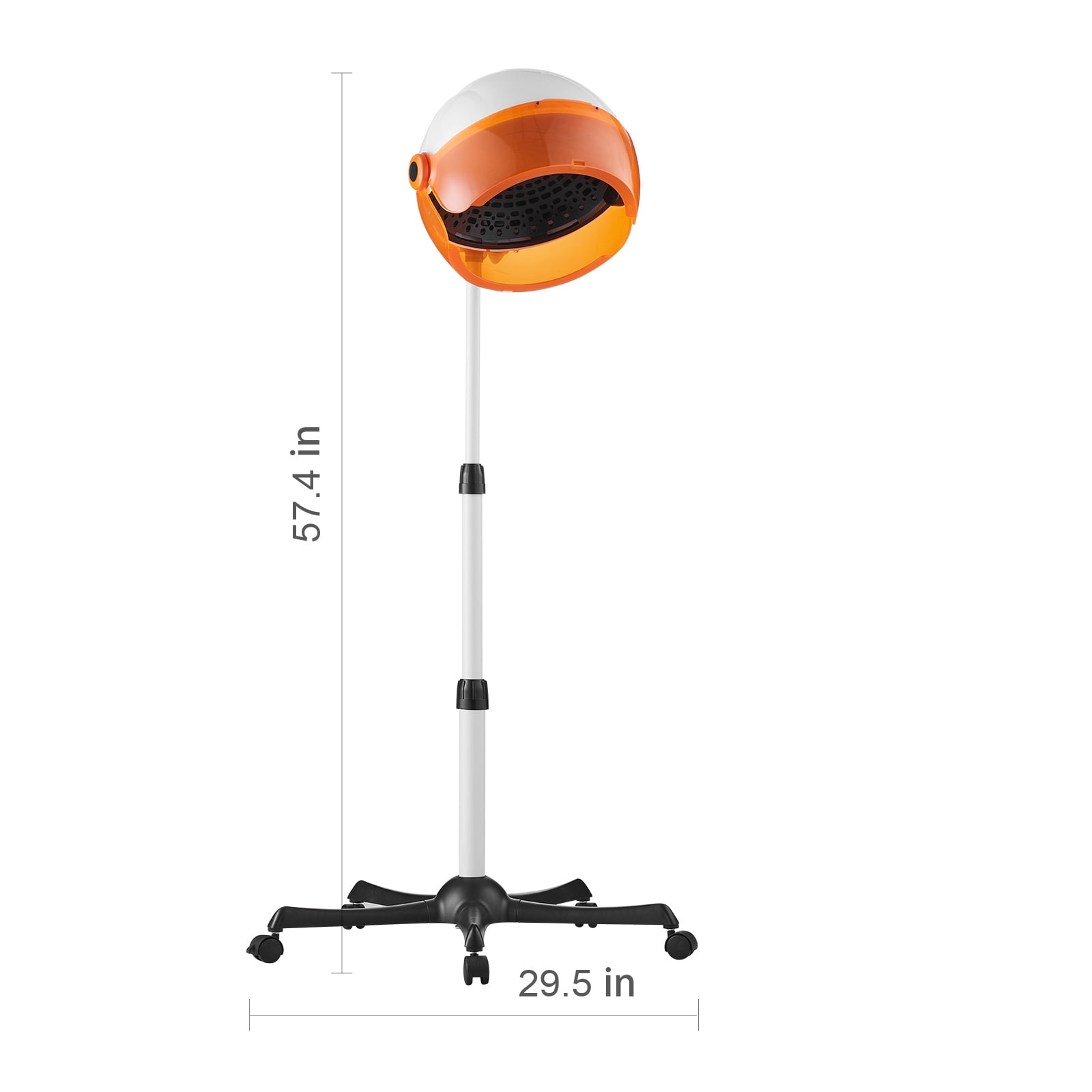 KFFKFF Professional Hair Dryer, 1875W Robust Pedestal Dryer, Customizable Timer & 3 Temperature/Velocity Settings, Portable Stand with Rollers for Personal & Salon Applications - Image 8