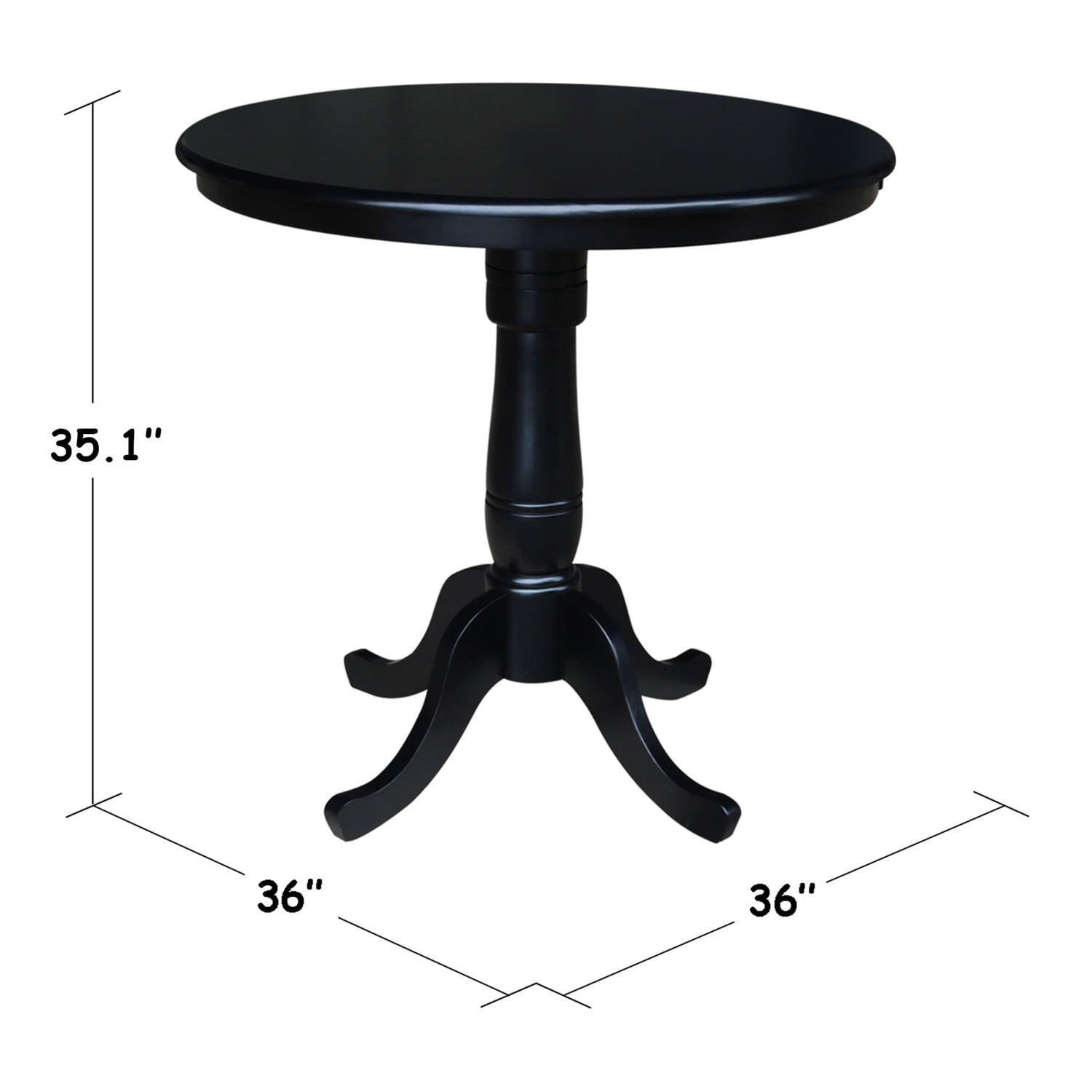 International Concepts Piperton 36 in. Round Top Pedestal Counter Height Dining Table - Image 2