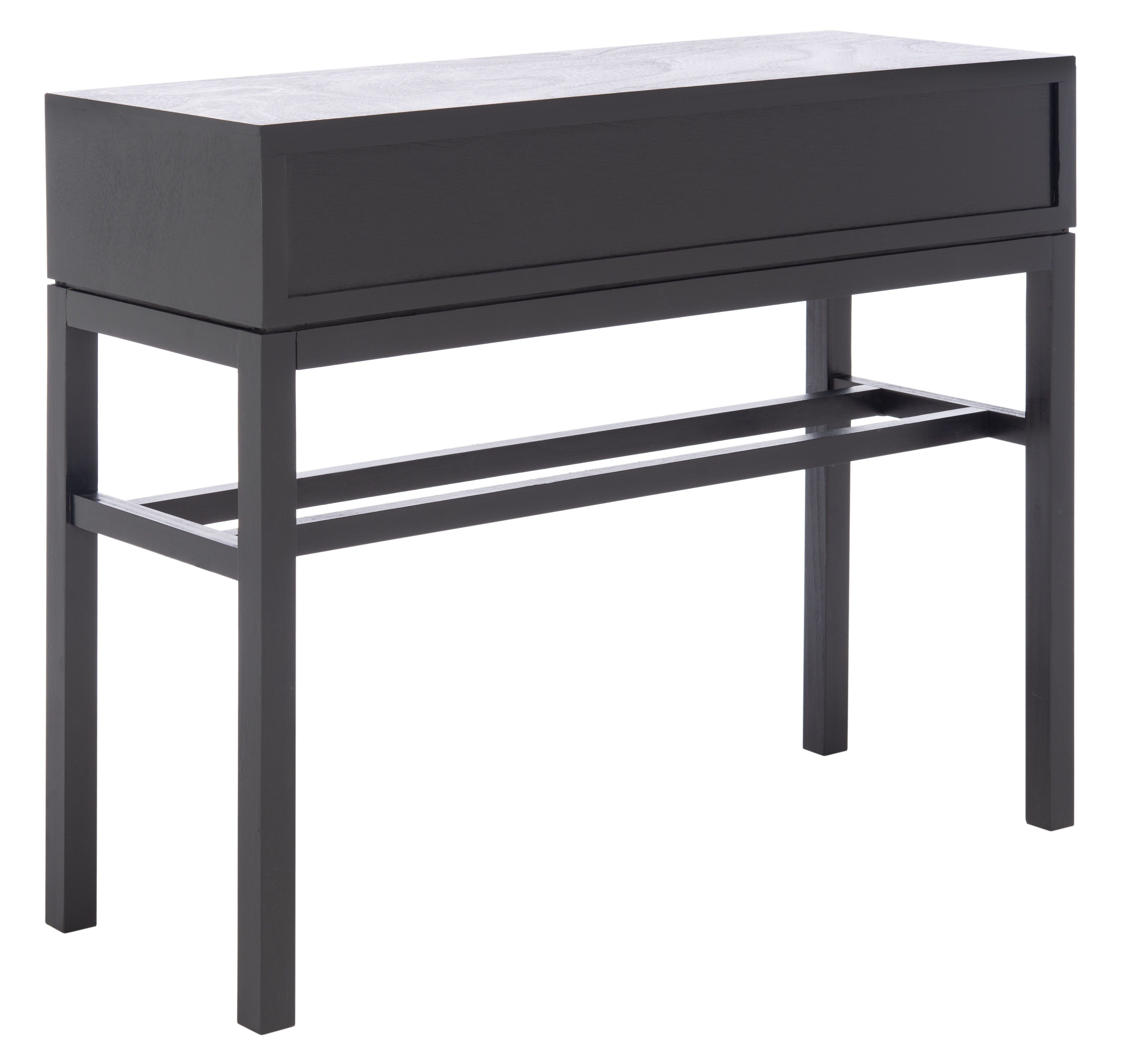 SAFAVIEH Ajana Modern 2 Drawer Console, Black/Griege - Image 13