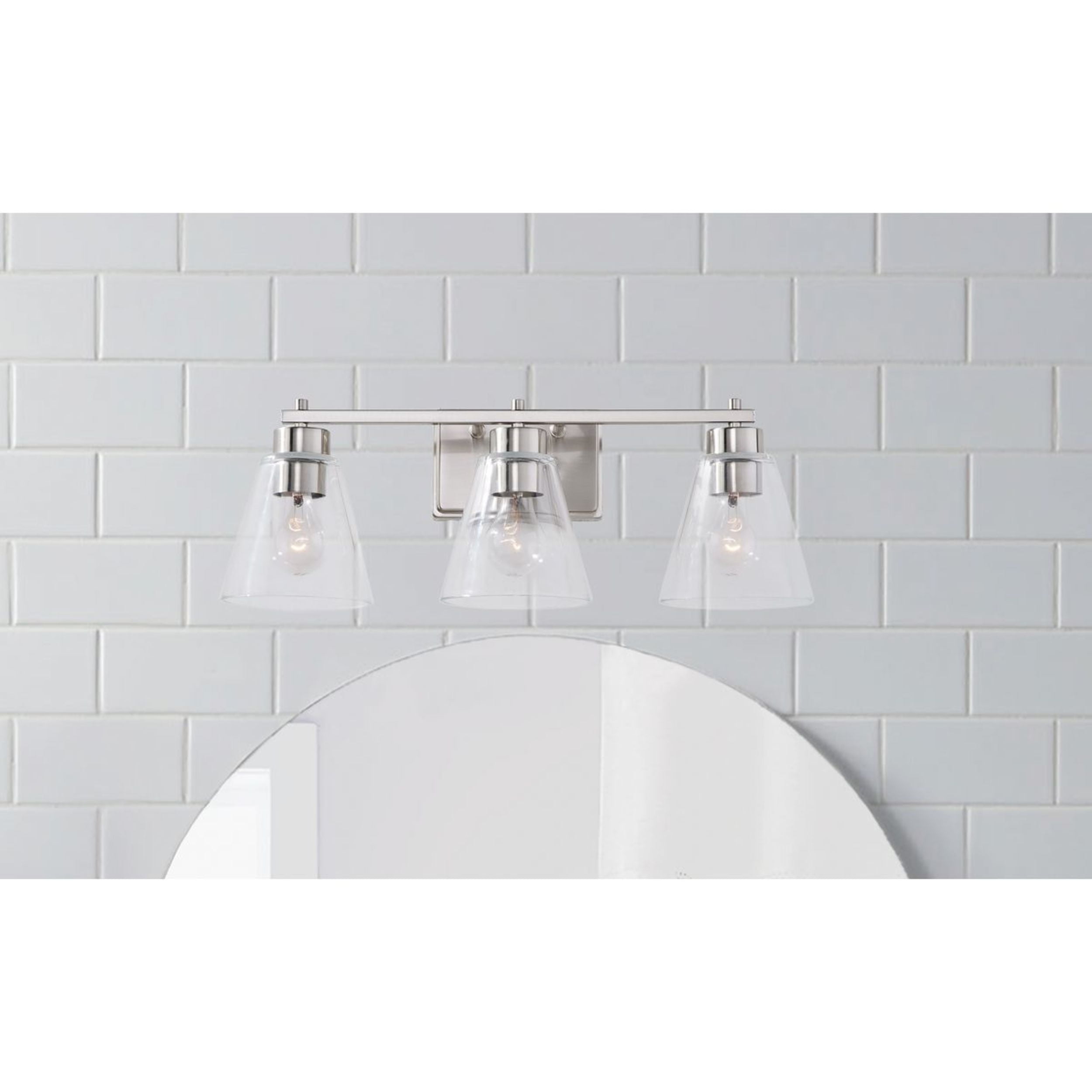 Better Homes and Gardens 22" Modern Dimmable 3-Light Vanity, Silver, Medium Base Bulb, Bathroom Light - Image 15