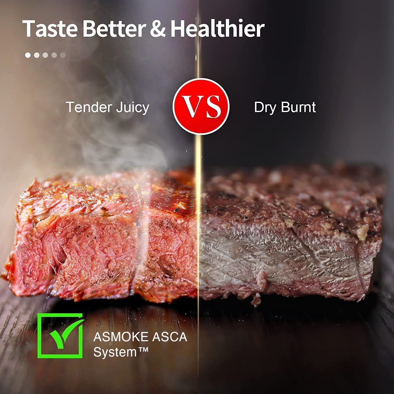 Asmoke AS550 Wood Pellet Grill Smoker 515 sq. in. Bronze - Image 2