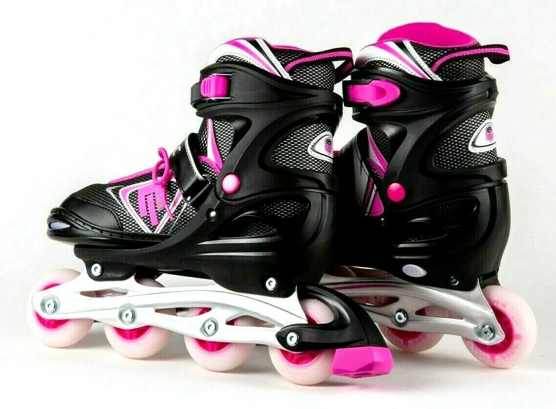 Epic Fury Adjustable Inline Roller Skates w/LED Light Up Wheels - Image 2