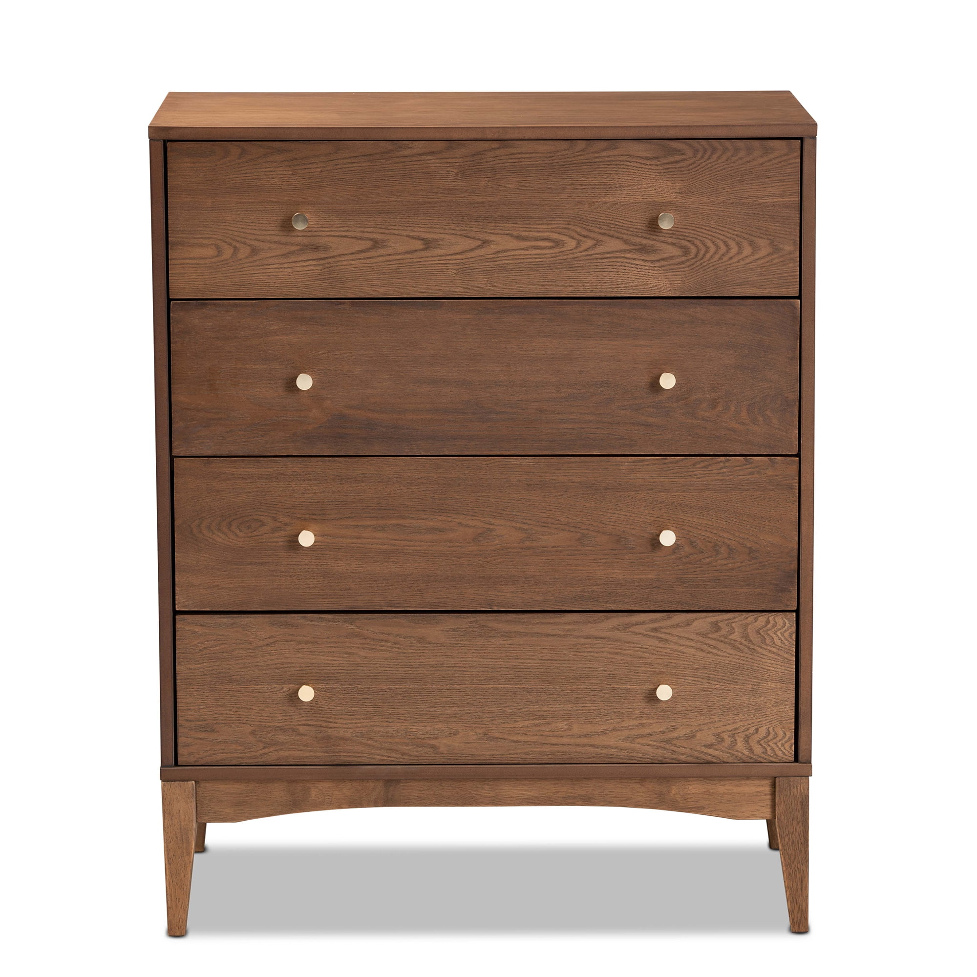 Baxton Studio Landis Mid-Century Modern Ash Walnut Finished Wood 4-Drawer Chest - Image 11