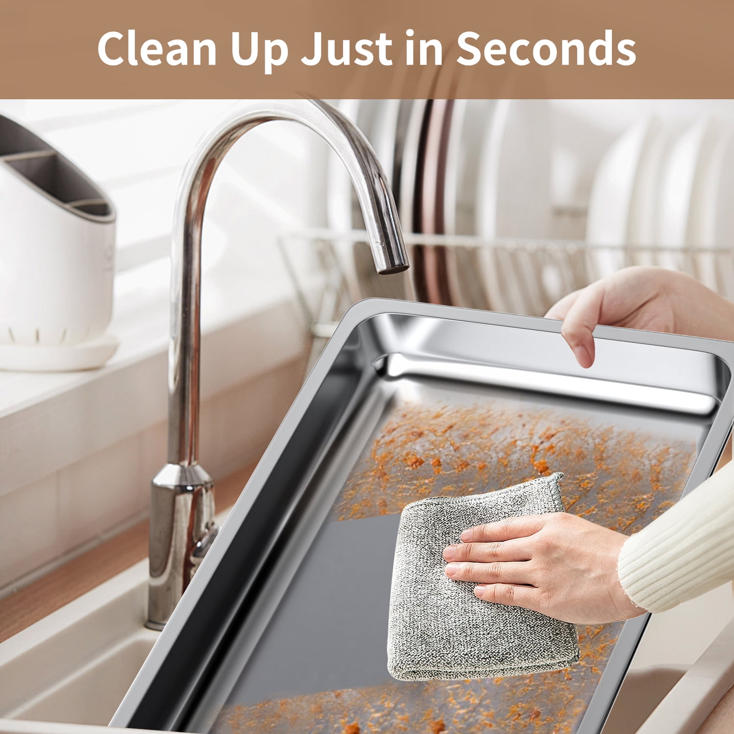 Chafing Dish Buffet Set 4 Pack: TINANA 8QT Stainless Steel Chafing Dishes for Buffet, Chafers and Buffet Warmers Sets for Parties, Events, Wedding, Camping, Dinner - Image 6