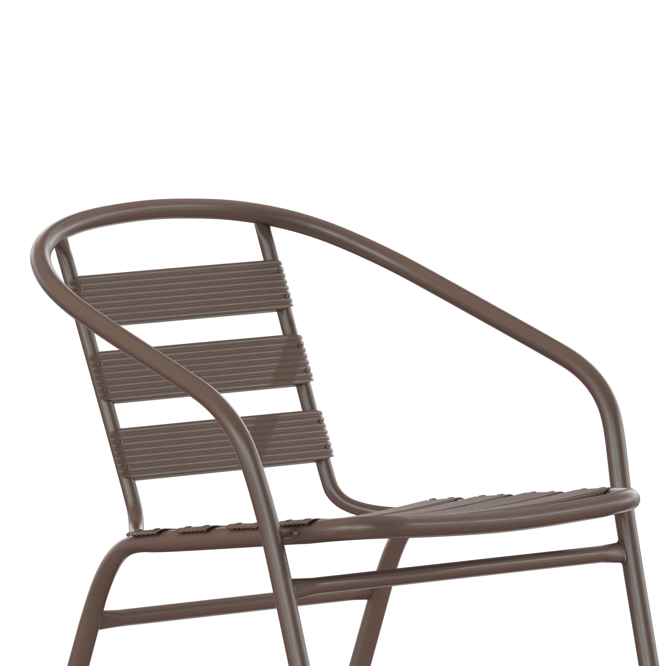 Flash Furniture Lila Bronze Metal Restaurant Stack Chair with Metal Slats - Image 7