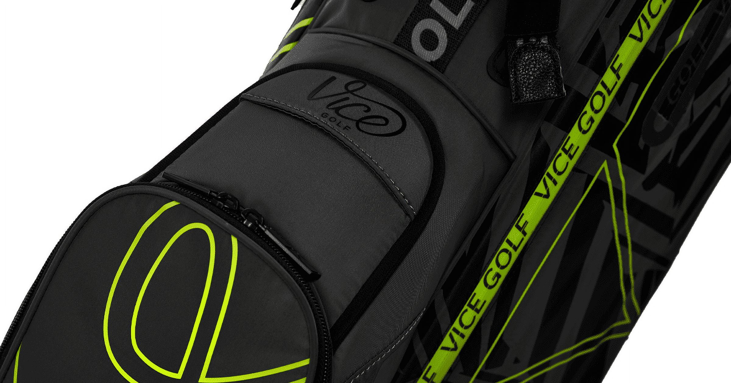 Vice Golf Smart Stand Bag Black/Neon Lime - Image 2