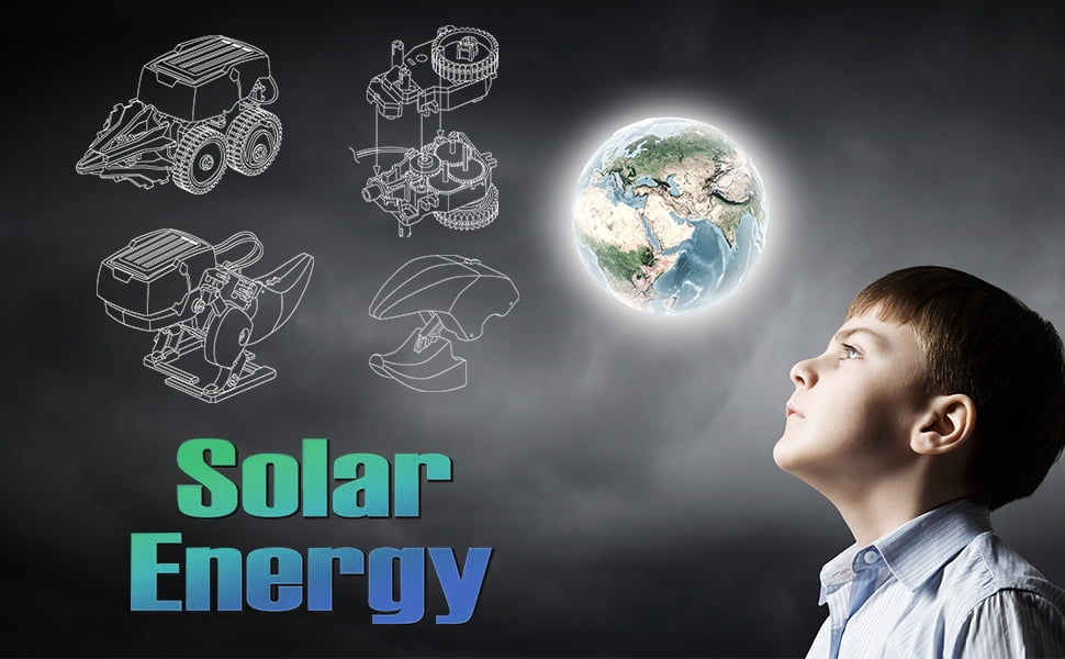 CEDQ Educational STEM Toys, 3-in-1 Solar Robot Dinosaur Kit, DIY STEM Dinosaur, Insect Unicorn, Drilling car Toys, Science Kit for Kids 8-12 Years Old Gifts, Build a Robot DIY Toys, Green - Image 9