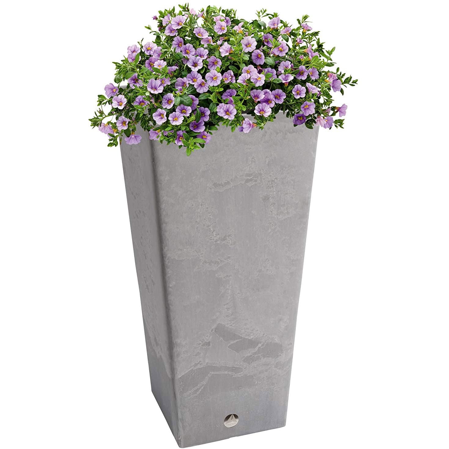 Algreen Valencia Square 13x13x28 Inch Flower Garden Plant Pot Planter, Gray - Image 2
