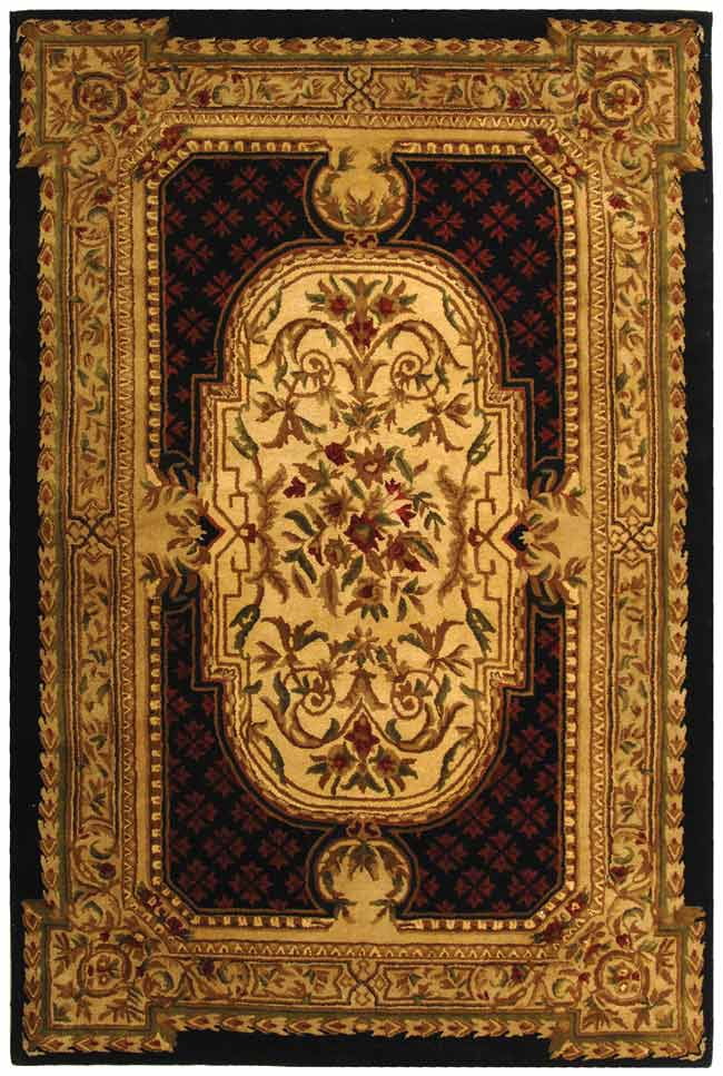 SAFAVIEH Classic Flanagan Oriental Wool Area Rug, Black, 5' x 8' - Image 4