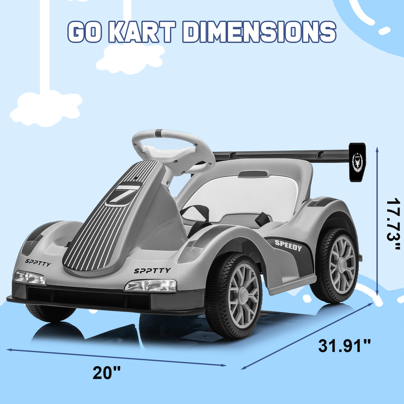 12V Electric Go-kart, Boys and Girls can Take in the Children's Toy Car, Equipped with a Remote Control and USB interface, with Music and Story Functions, A Children's Transportation Toy Gift - Image 7