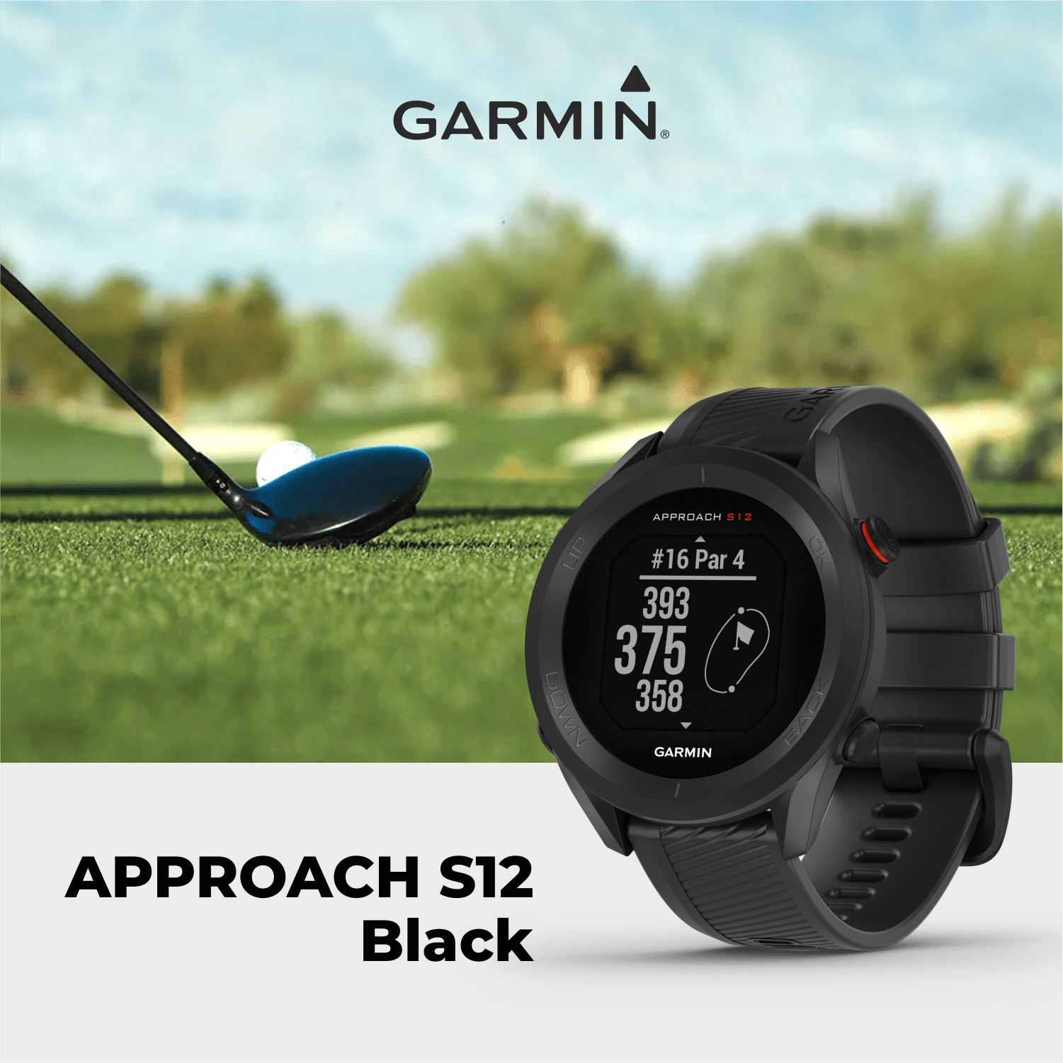 Garmin Approach S12, Easy-to-Use GPS Golf Watch, 42k+ Preloaded Courses, Black - Image 4