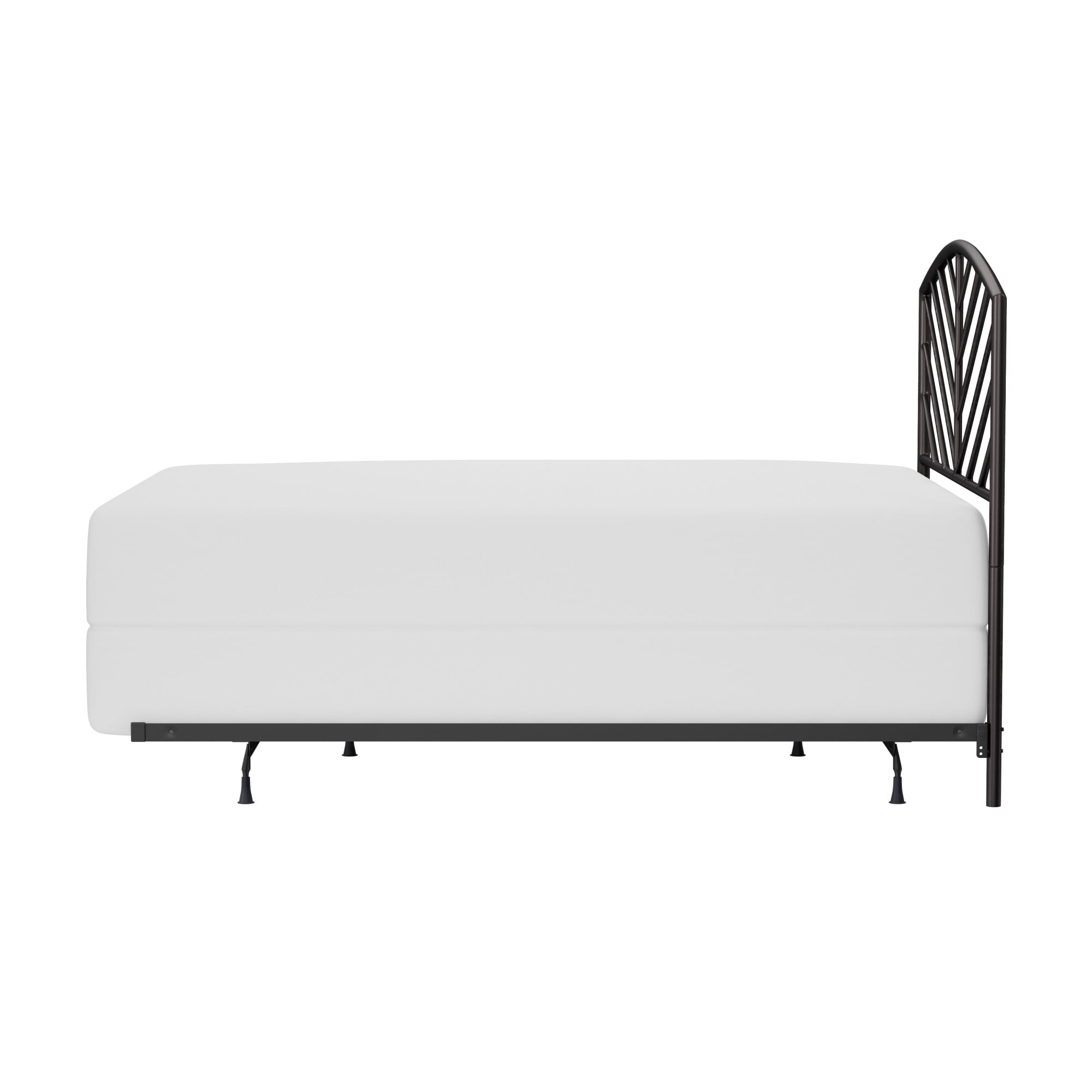 Hillsdale Furniture Essex Gray Bronze Metal Queen Headboard with Bed Frame - Image 4
