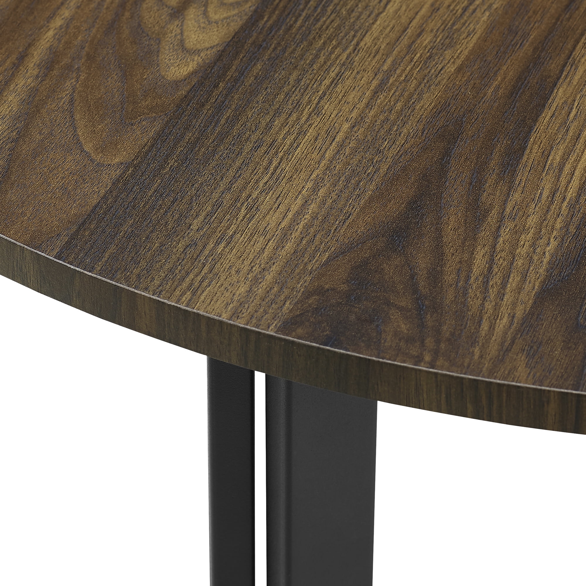 Manor Park Modern Round Coffee Table, Dark Walnut - Image 2