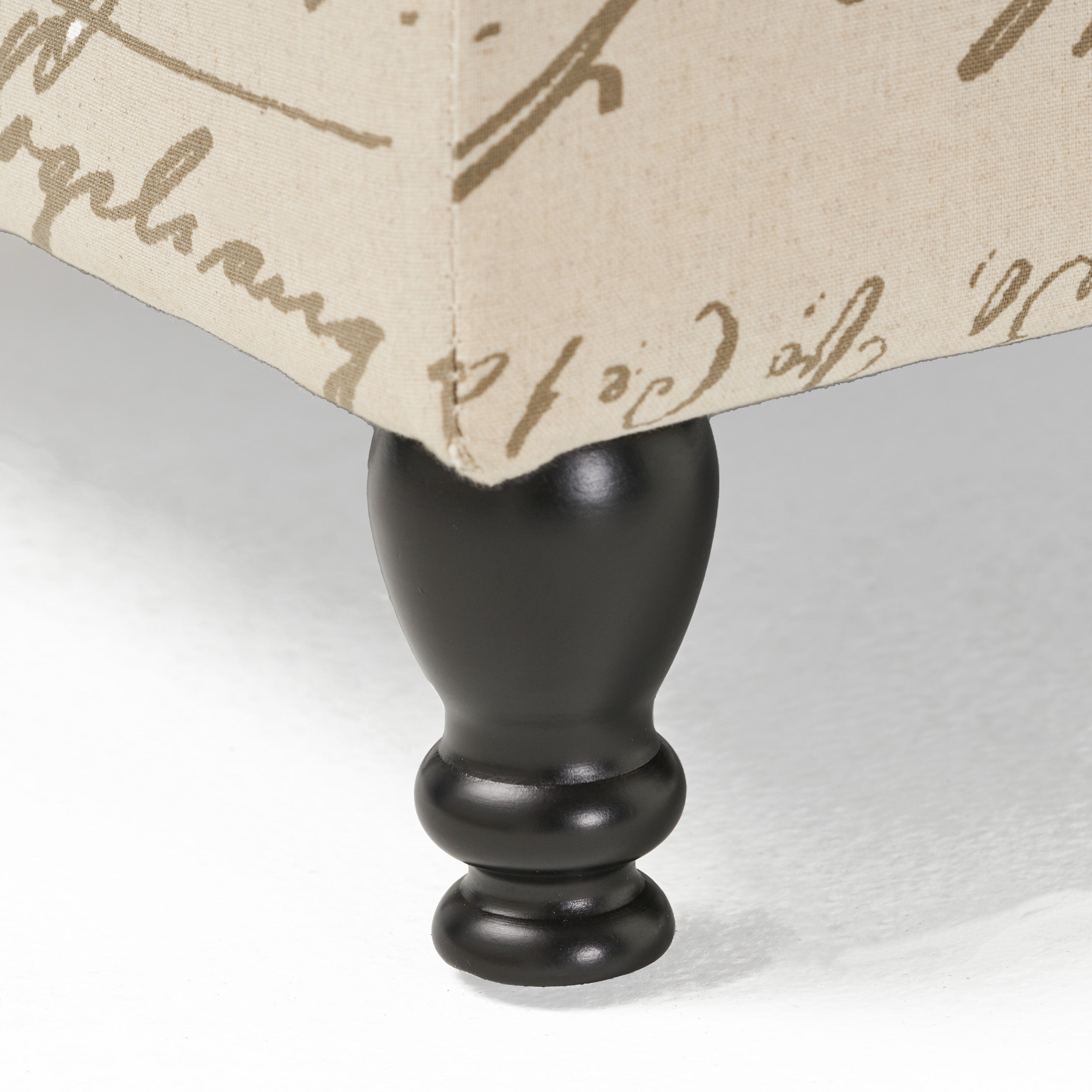 Noble House Phelan Rectangular Fabric Lift Top Storage Ottoman, French Script - Image 8