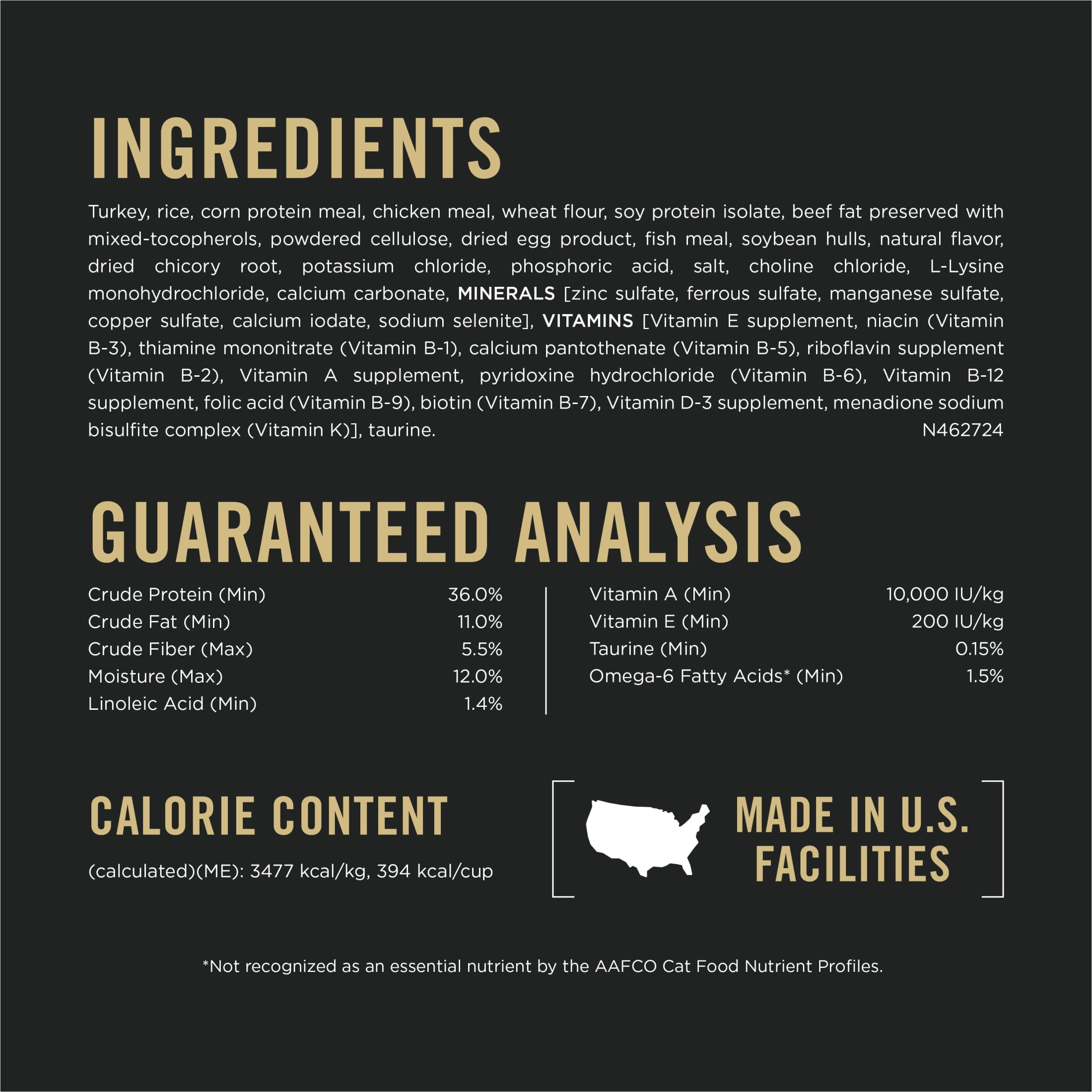 Purina Pro Plan Adult Dry Cat Food Indoor + Hairball Turkey and Rice Formula - Image 8