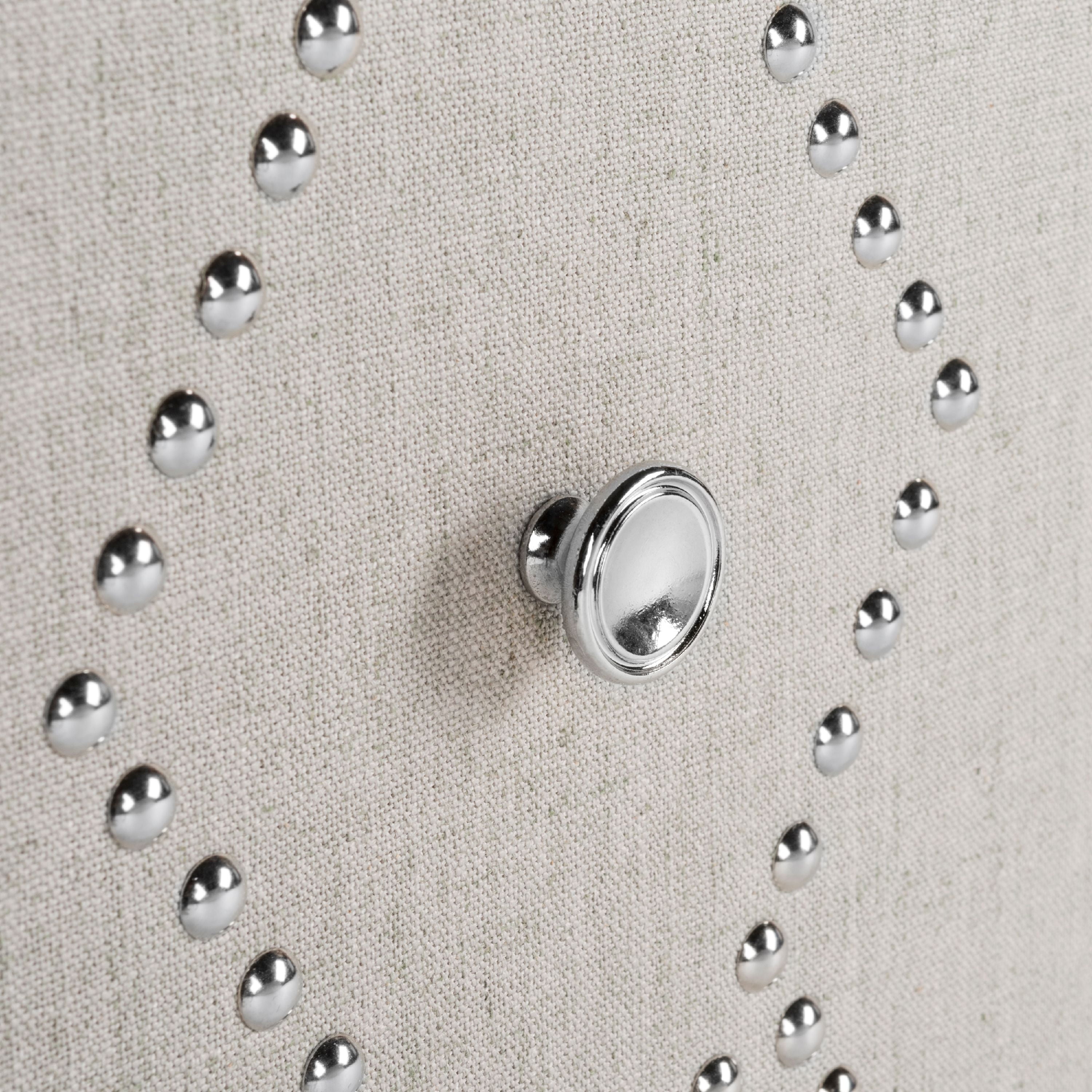 SAFAVIEH Erin Farmhouse 2 Door Chest with Nailheads, Light Grey/Nickel - Image 4