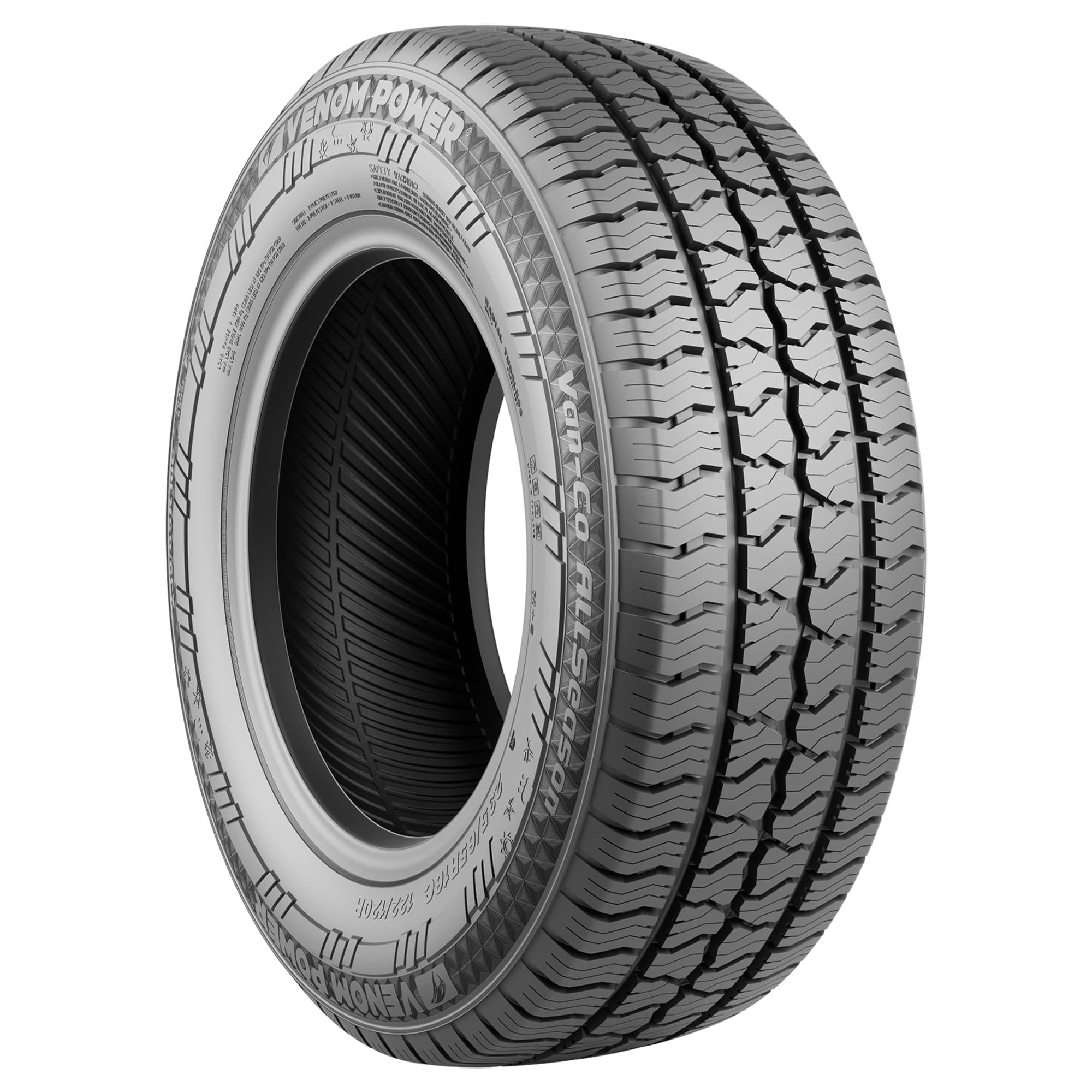 Venom Power Van-Co AllSeason 235/65R16C 122/120R F Commercial Tire - Image 5