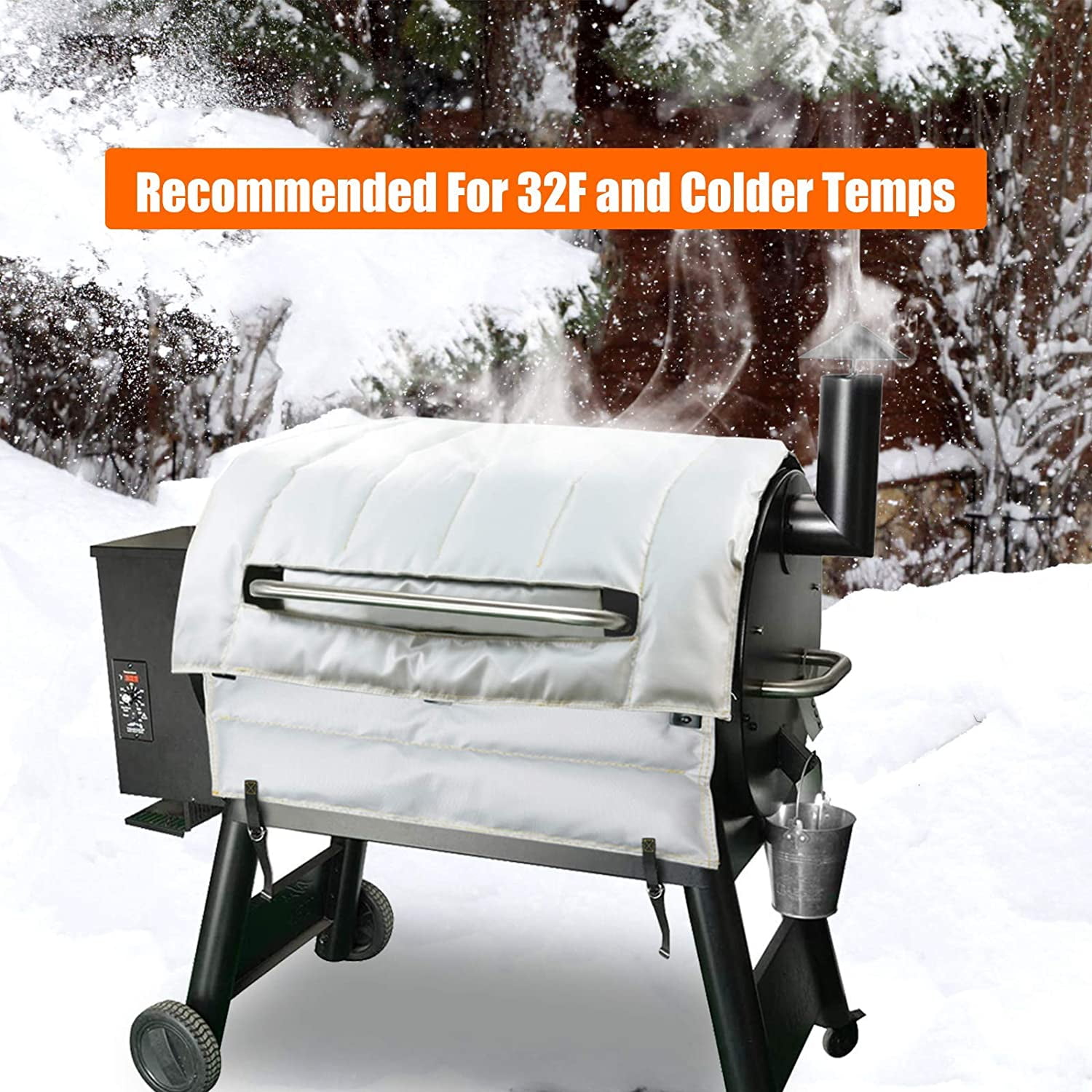 Grill Blanket for Traeger 34, Pro 34 Series and Texas Series, Grill Insulation Blanket Compatible with Traeger BAC 628, Grill Blanket for Saving Pellet, Must Have for Winter Cook - Image 4