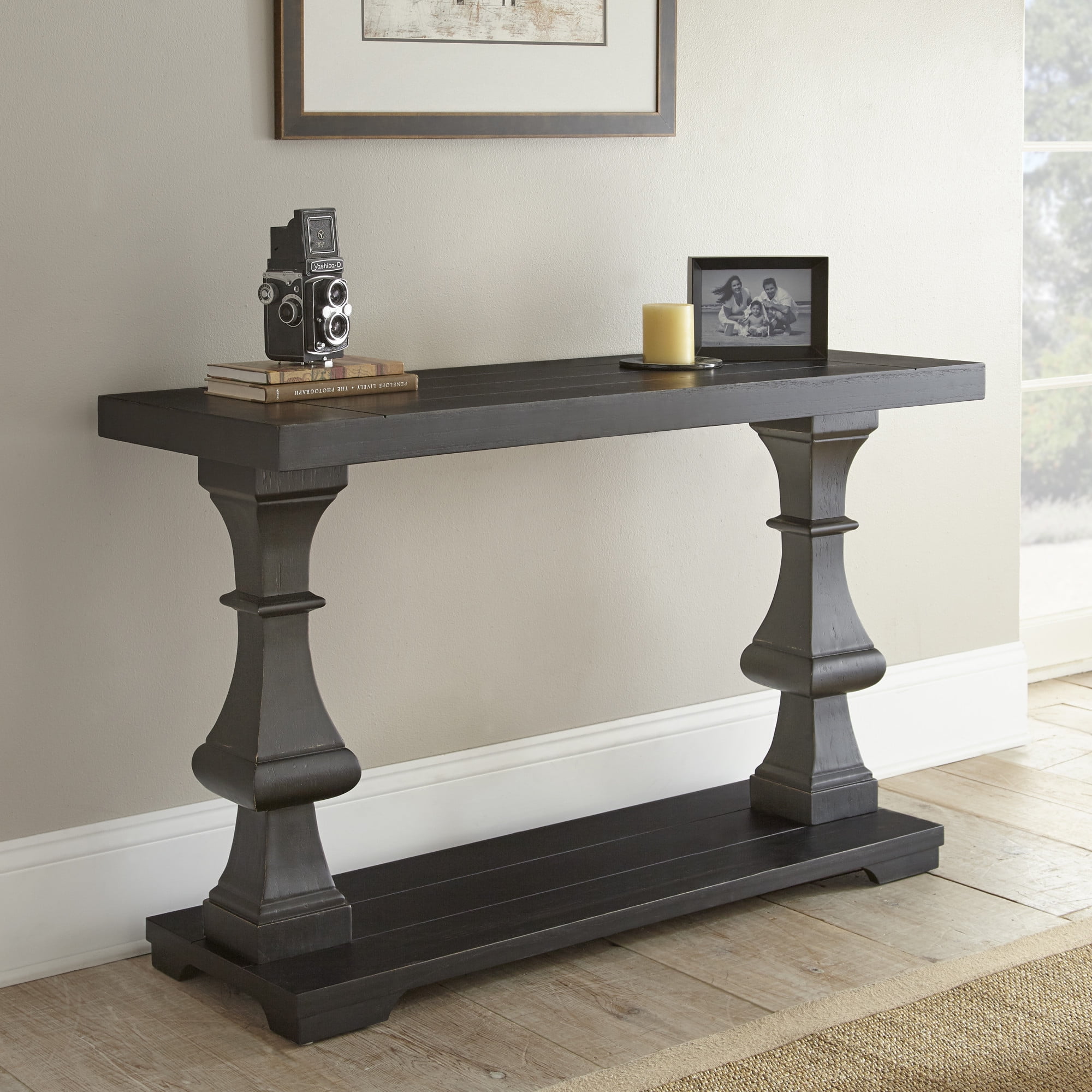 Steve Silver Dory 48" Console Table with Plank Top, Ebony - Image 5