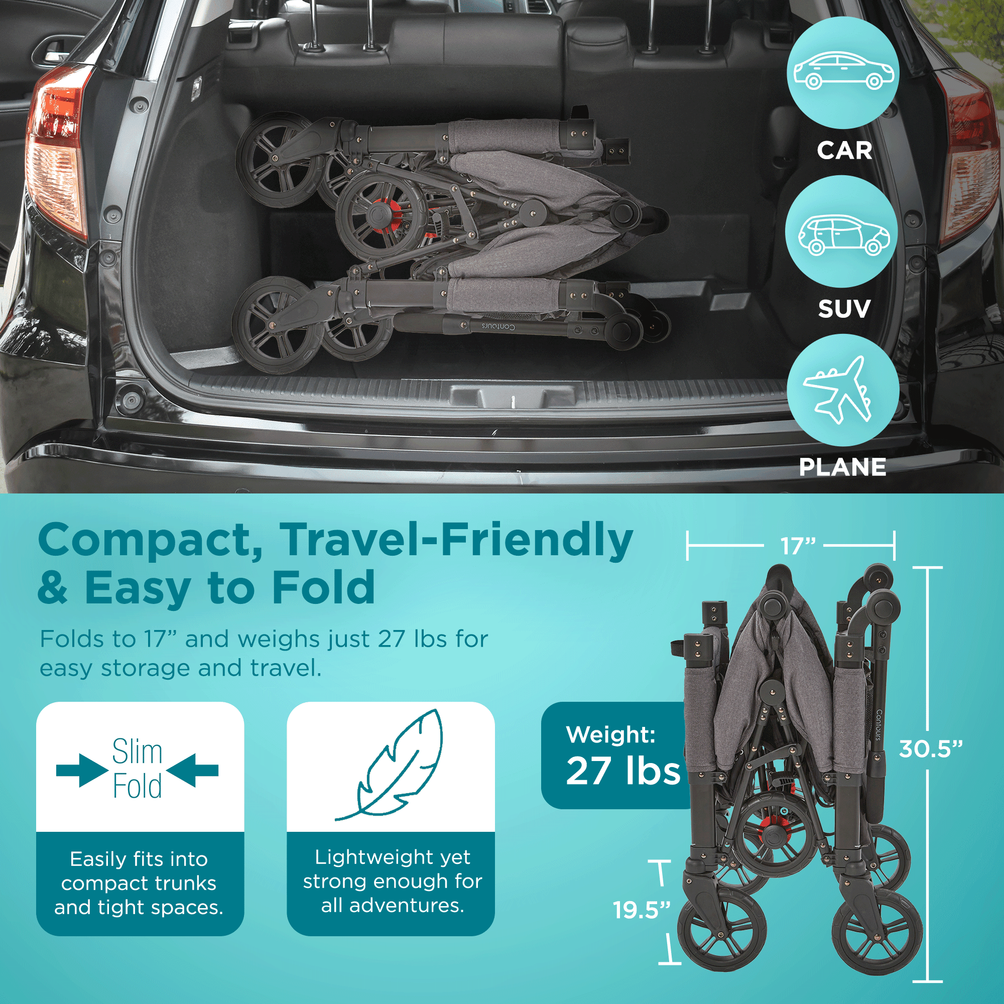 Contours Curve 360 Child Stroller Wagon - Image 18