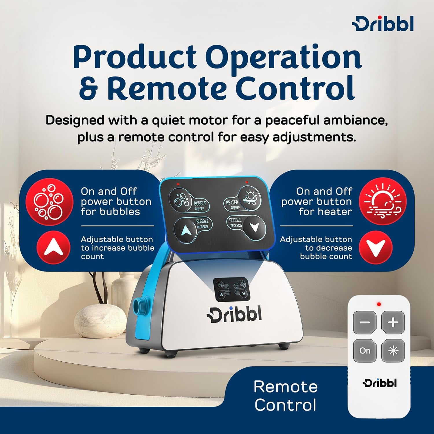 Electric Bubble Massage Bathtub Mat – Non-Slip Full-Body Waterproof Hot Tub Spa Mat for Bath with Heater, Motorized Air Pump, and Remote Control, 6-Speed Adjustable Massage, Aqua - Image 7