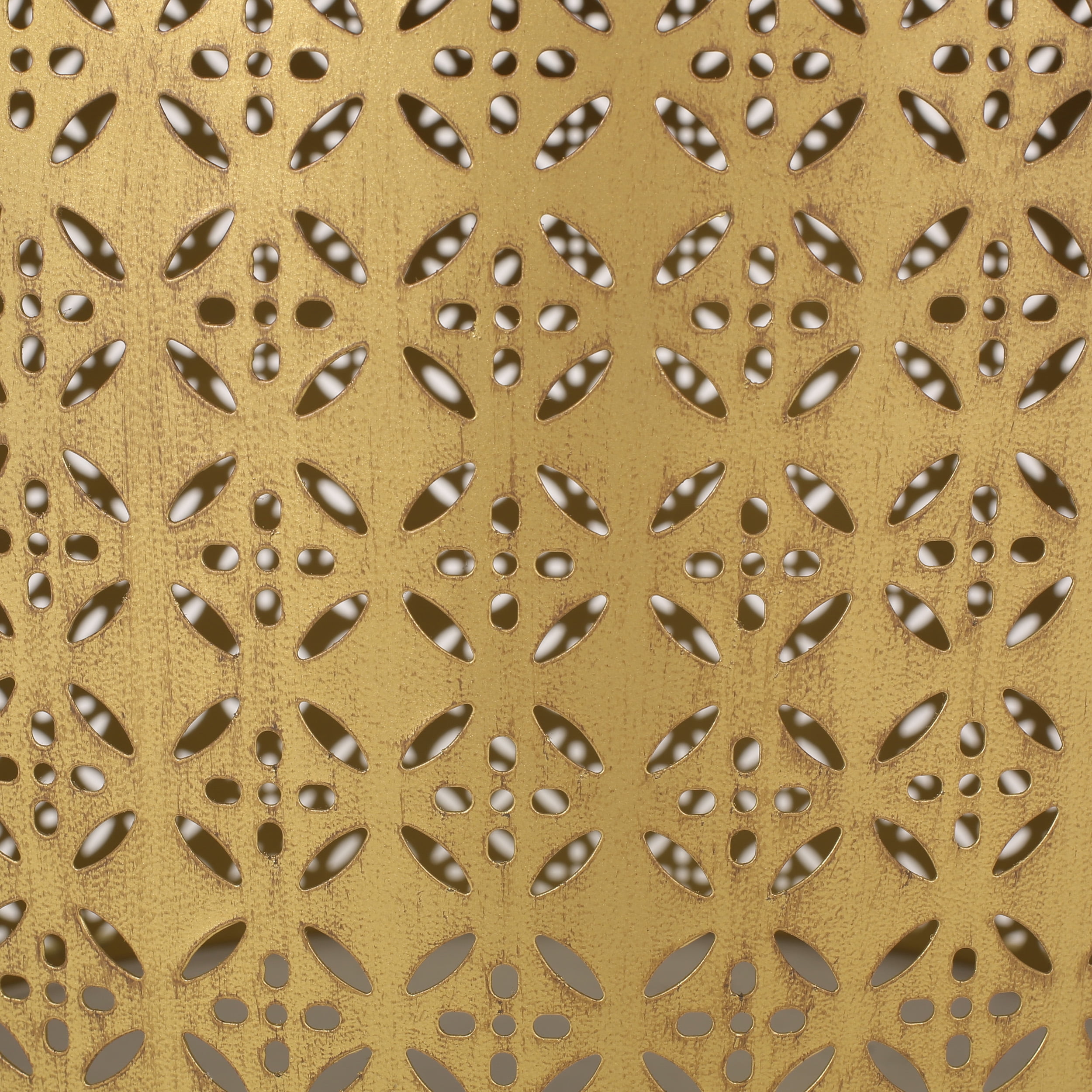 Noble House Colstrip Bohemian Round Iron Coffee Table, Gold Brushed Brown - Image 2