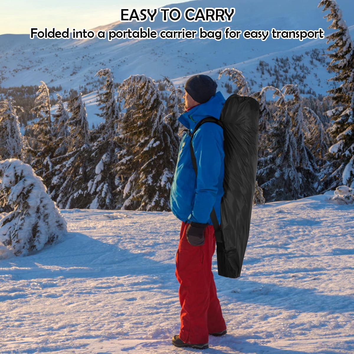 Costway 2-person Ice Fishing Shelter Tent Portable Pop Up House Outdoor Fish Equipment - Image 9